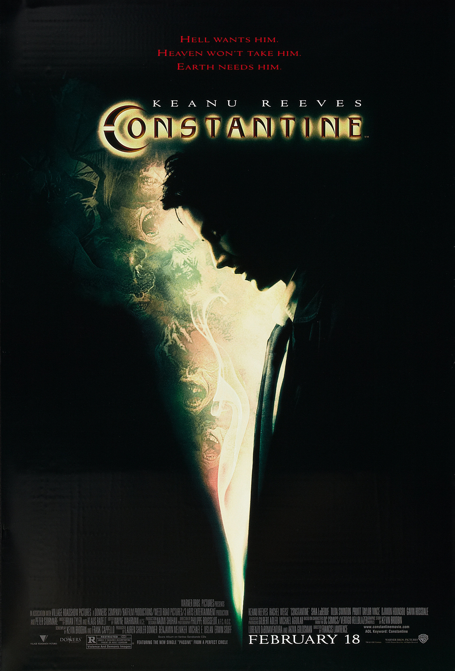 Mega Sized Movie Poster Image for Constantine (#1 of 4)
