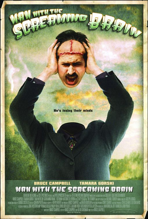 Man with the Screaming Brain Movie Poster