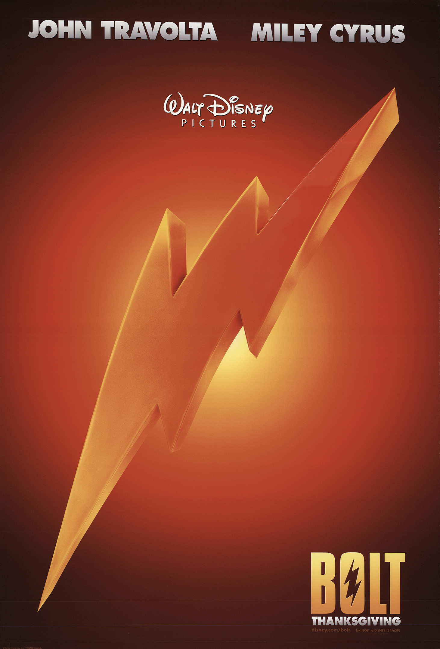 Mega Sized Movie Poster Image for Bolt (#1 of 4)