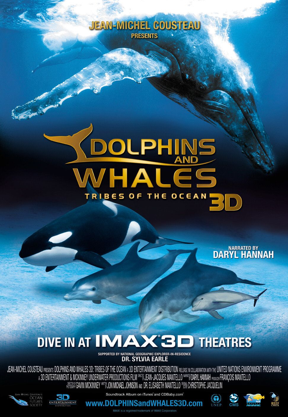 Extra Large Movie Poster Image for Dolphins and Whales 3D: Tribes of the Ocean 