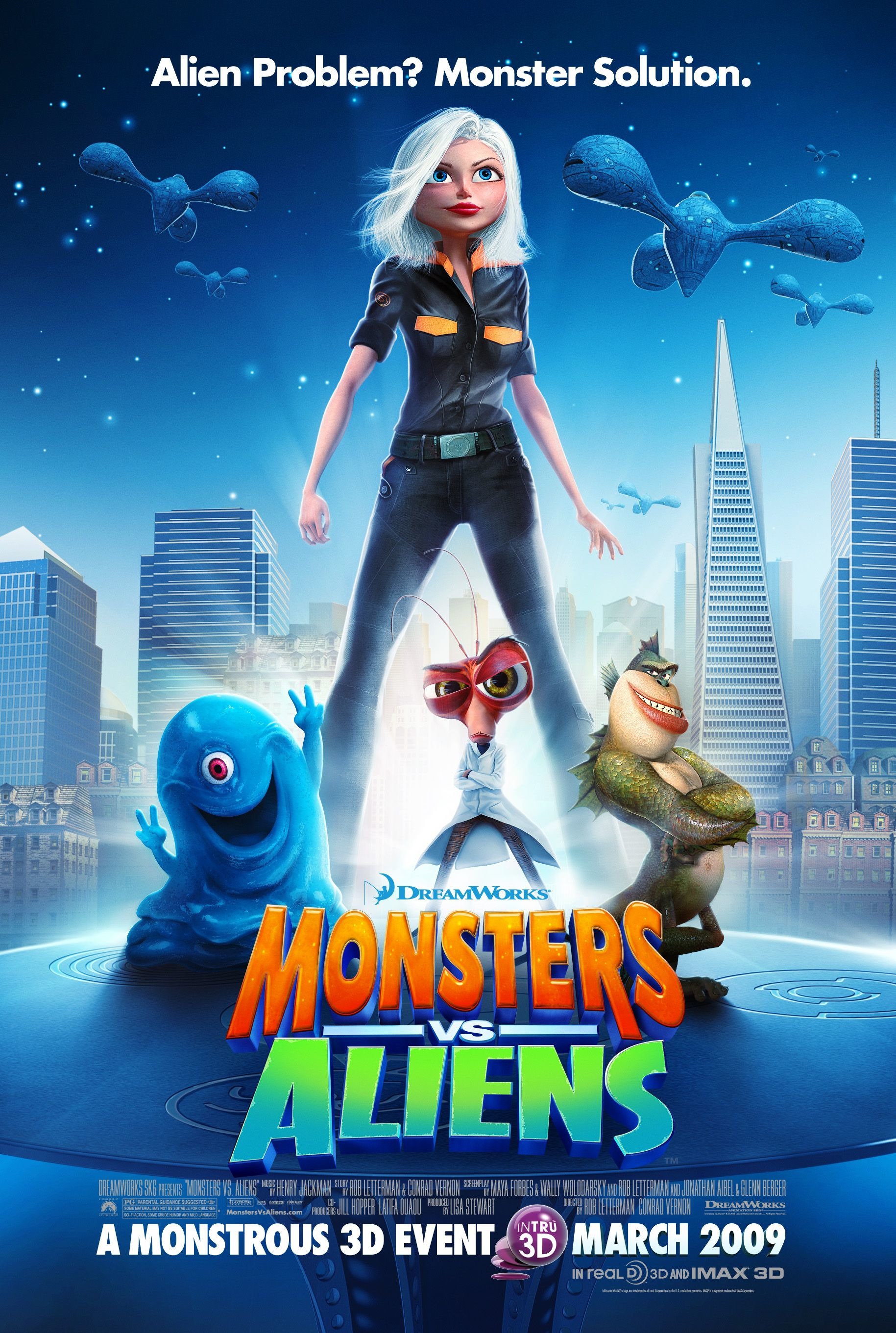 Mega Sized Movie Poster Image for Monsters vs. Aliens (#6 of 26)