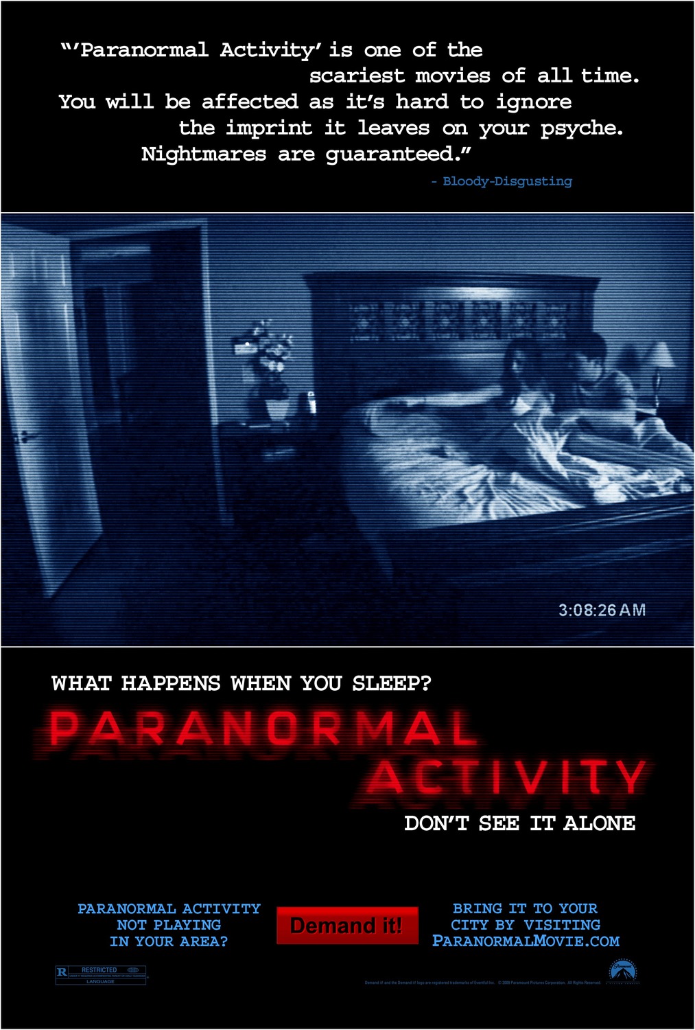 Extra Large Movie Poster Image for Paranormal Activity 