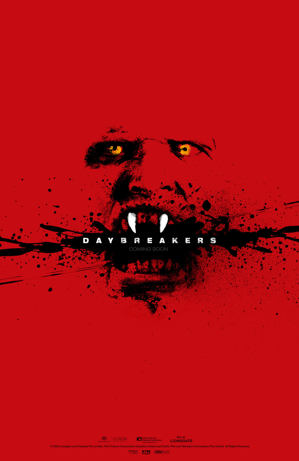 Extra Large Movie Poster Image for Daybreakers (#1 of 11)