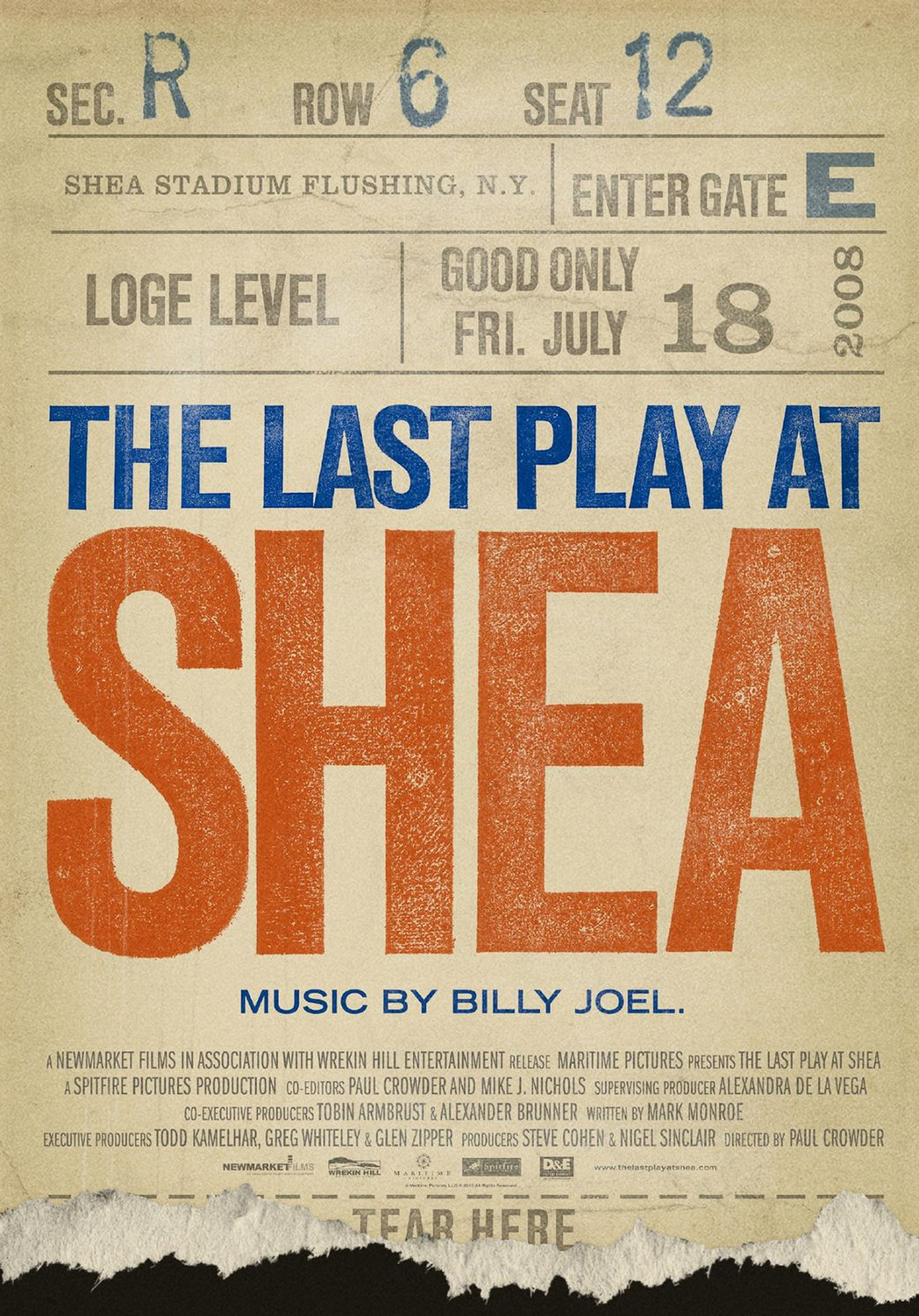 Extra Large Movie Poster Image for The Last Play at Shea 