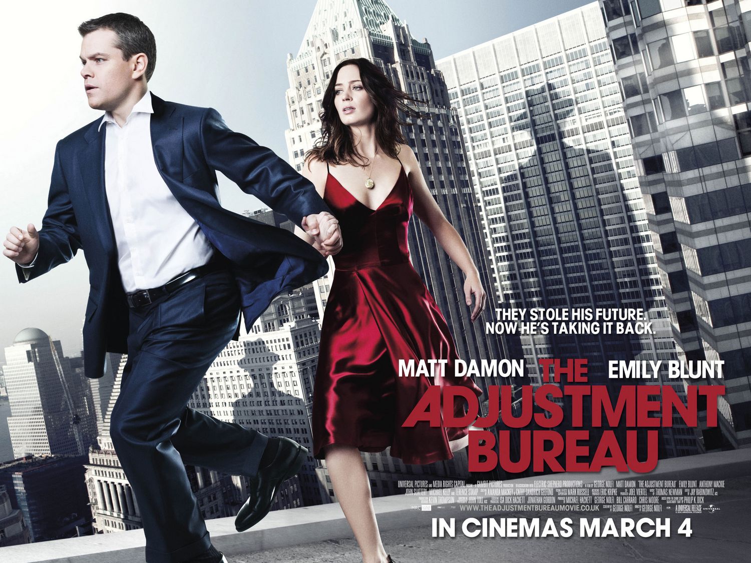 Extra Large Movie Poster Image for The Adjustment Bureau (#2 of 7)