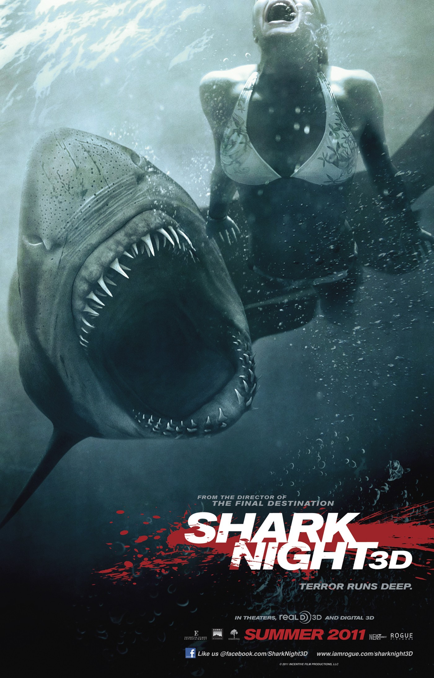 Mega Sized Movie Poster Image for Shark Night 3D (#1 of 4)