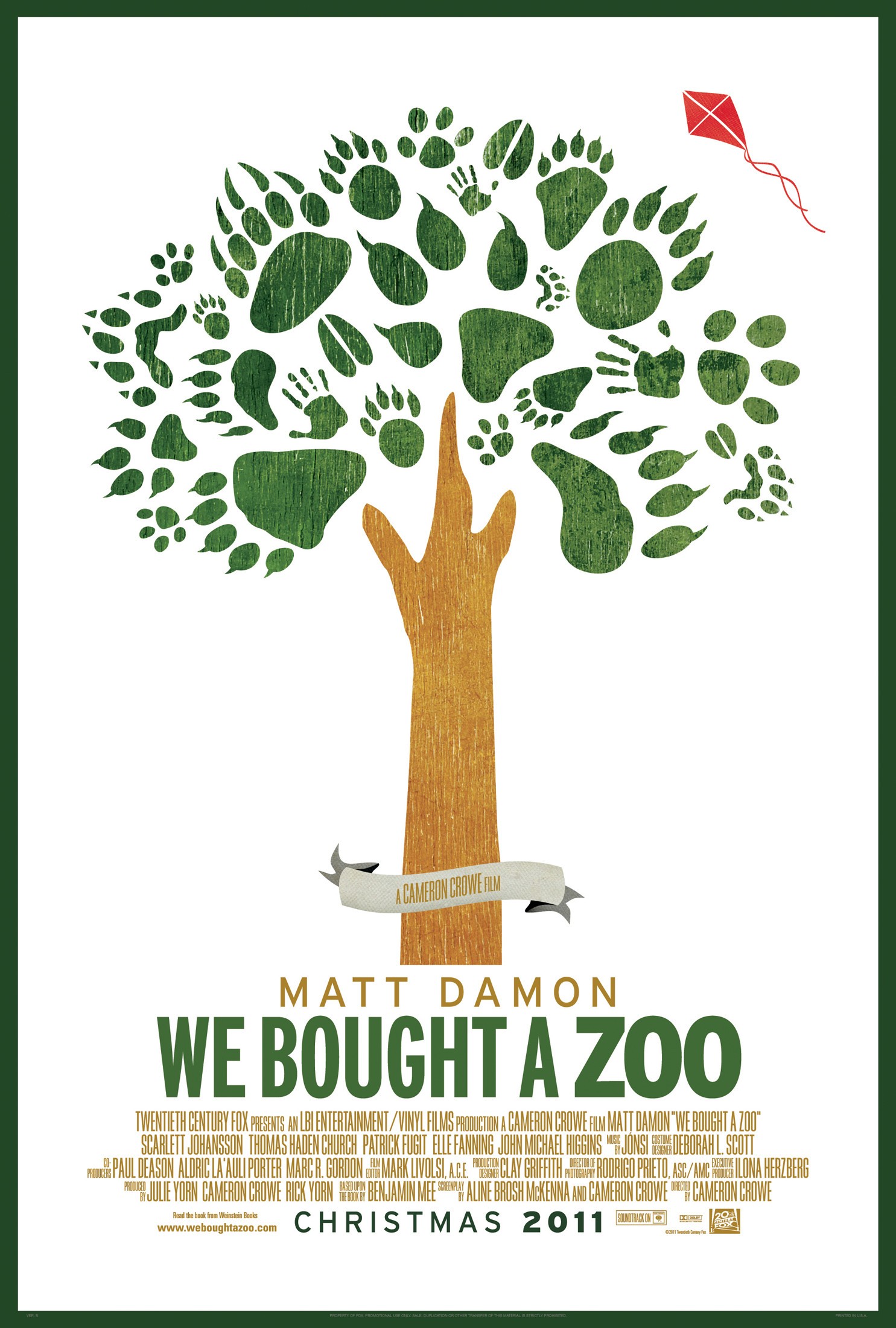 Mega Sized Movie Poster Image for We Bought a Zoo (#2 of 9)