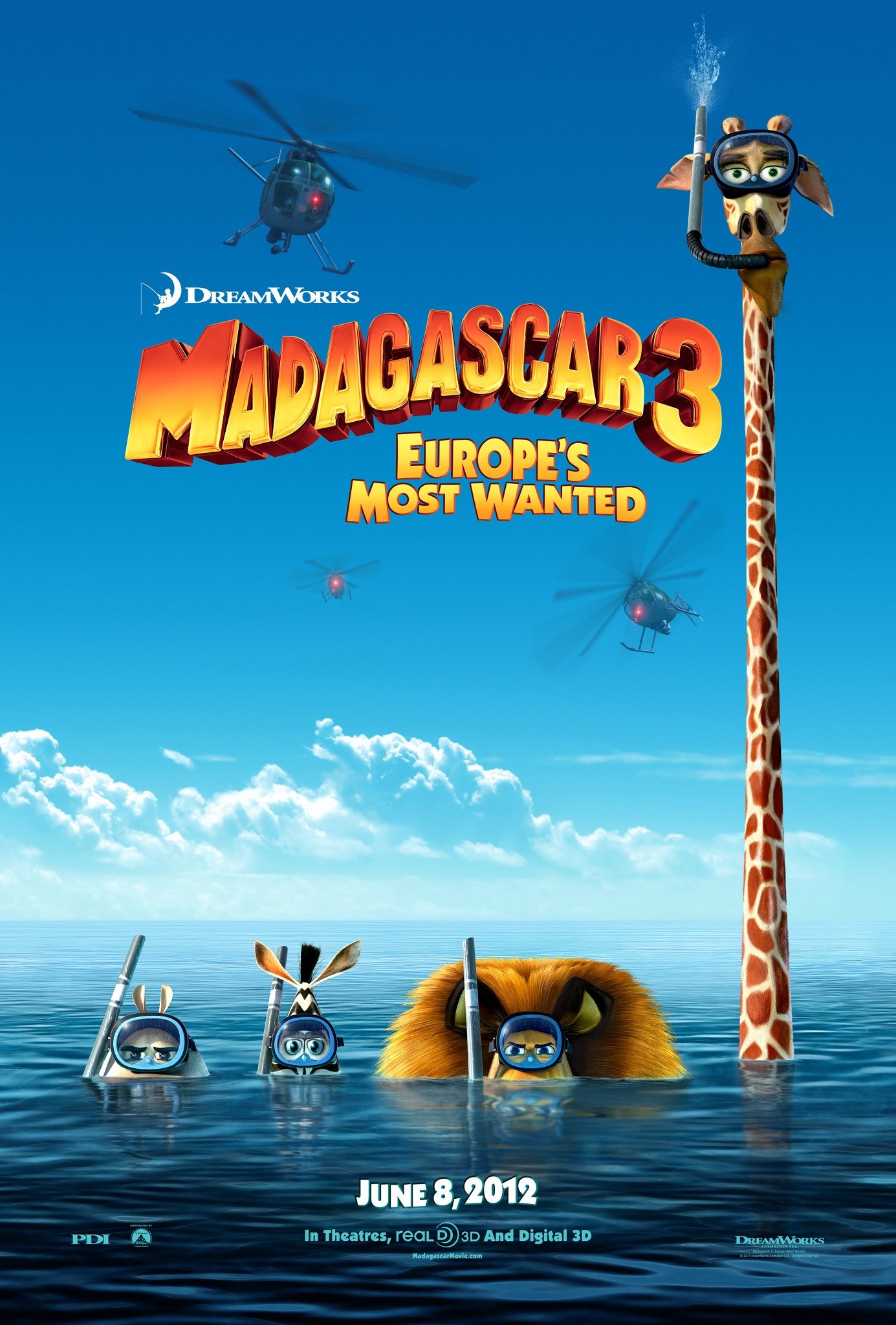 Mega Sized Movie Poster Image for Madagascar 3 (#1 of 5)