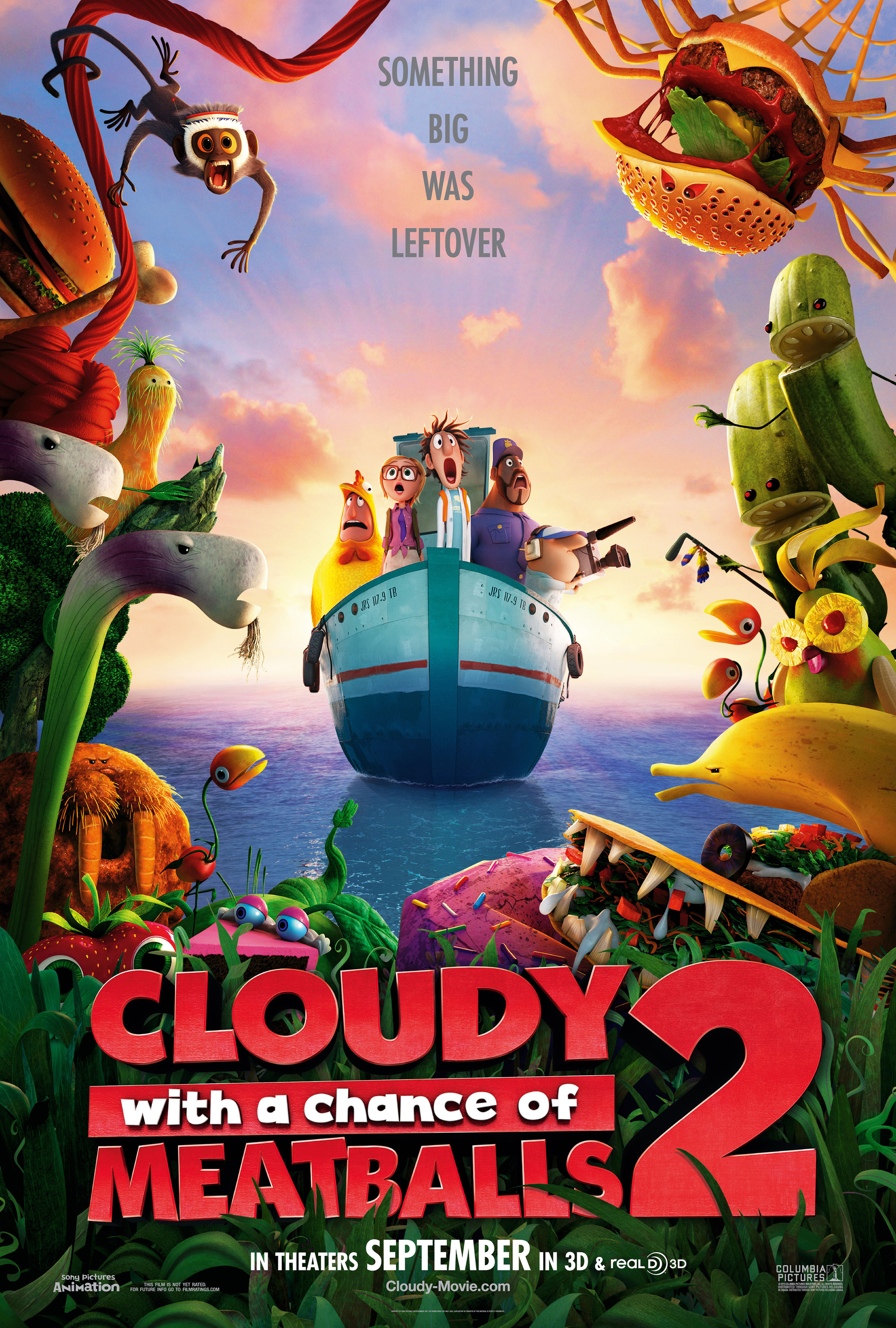 Mega Sized Movie Poster Image for Cloudy with a Chance of Meatballs 2 (#1 of 9)