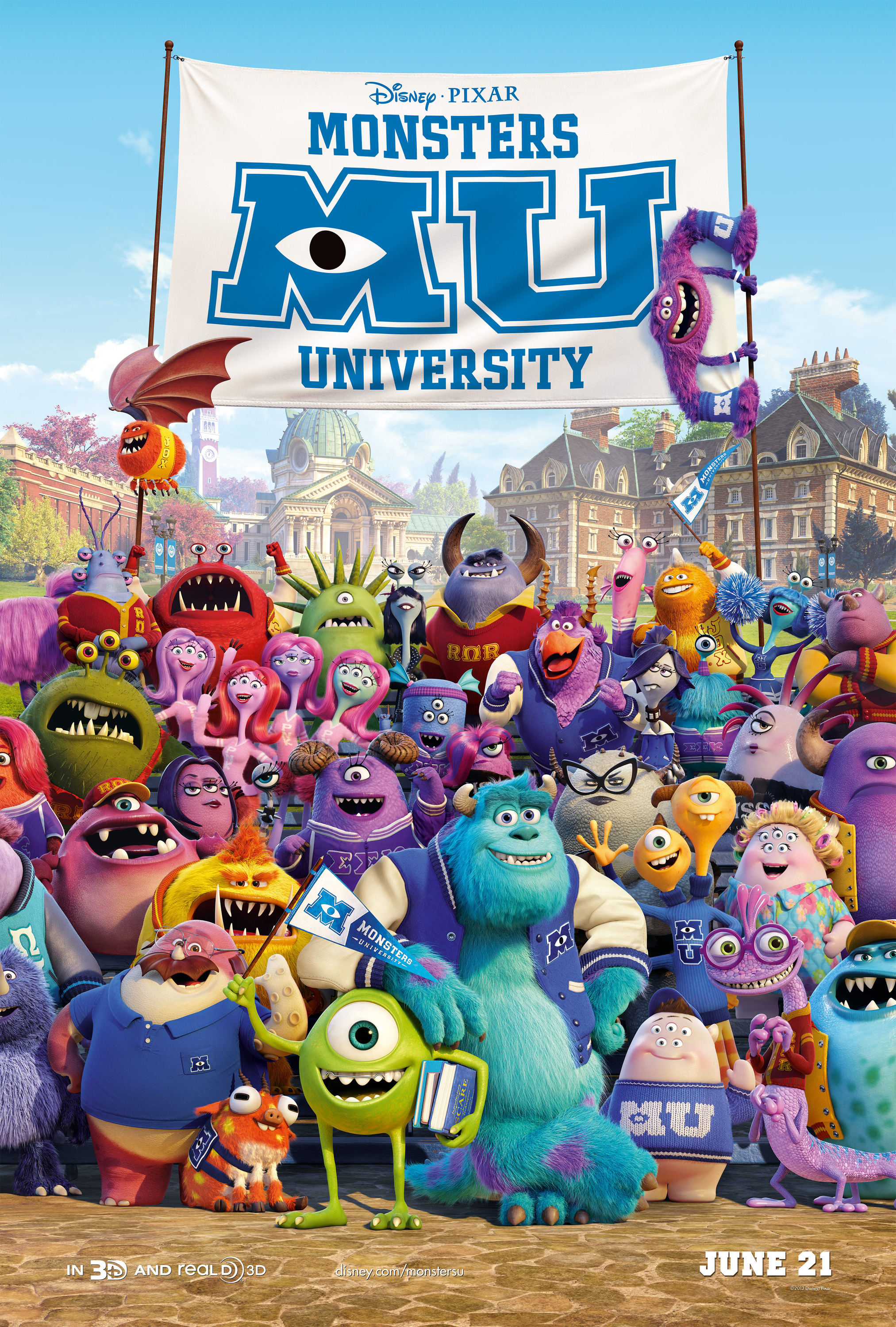 Mega Sized Movie Poster Image for Monsters University (#8 of 21)