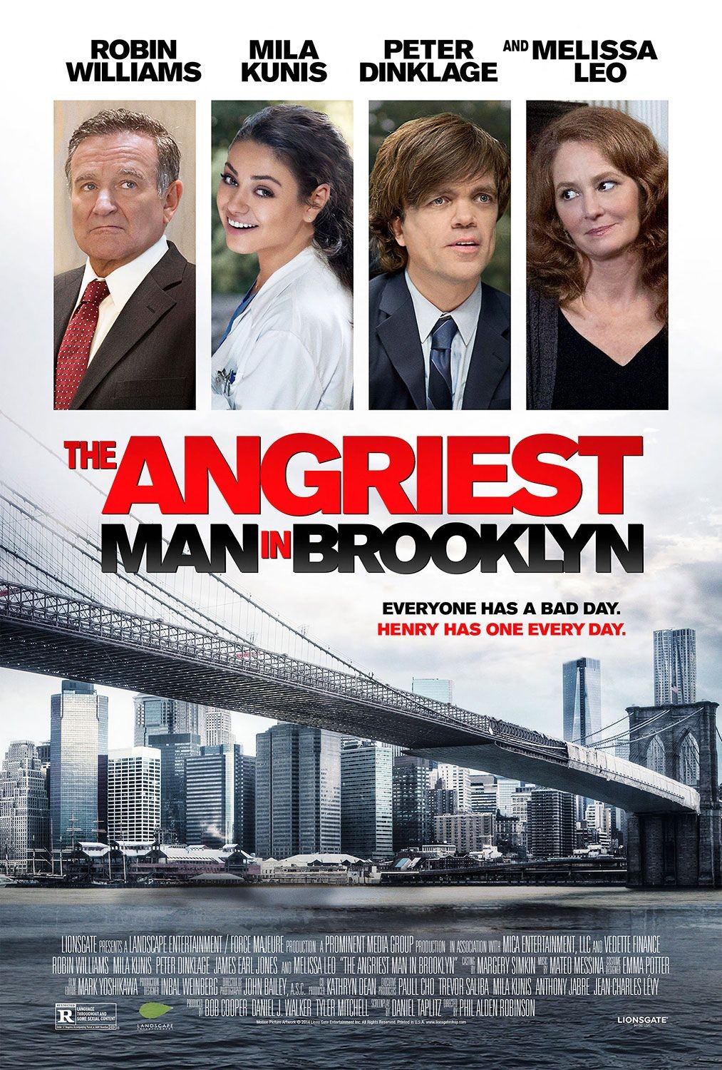 Extra Large Movie Poster Image for The Angriest Man in Brooklyn (#1 of 2)