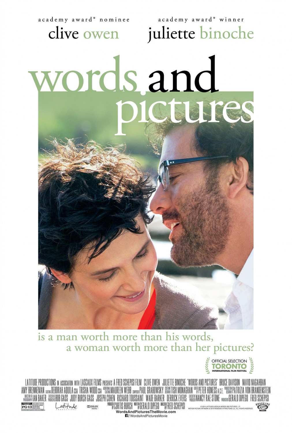 Extra Large Movie Poster Image for Words and Pictures 