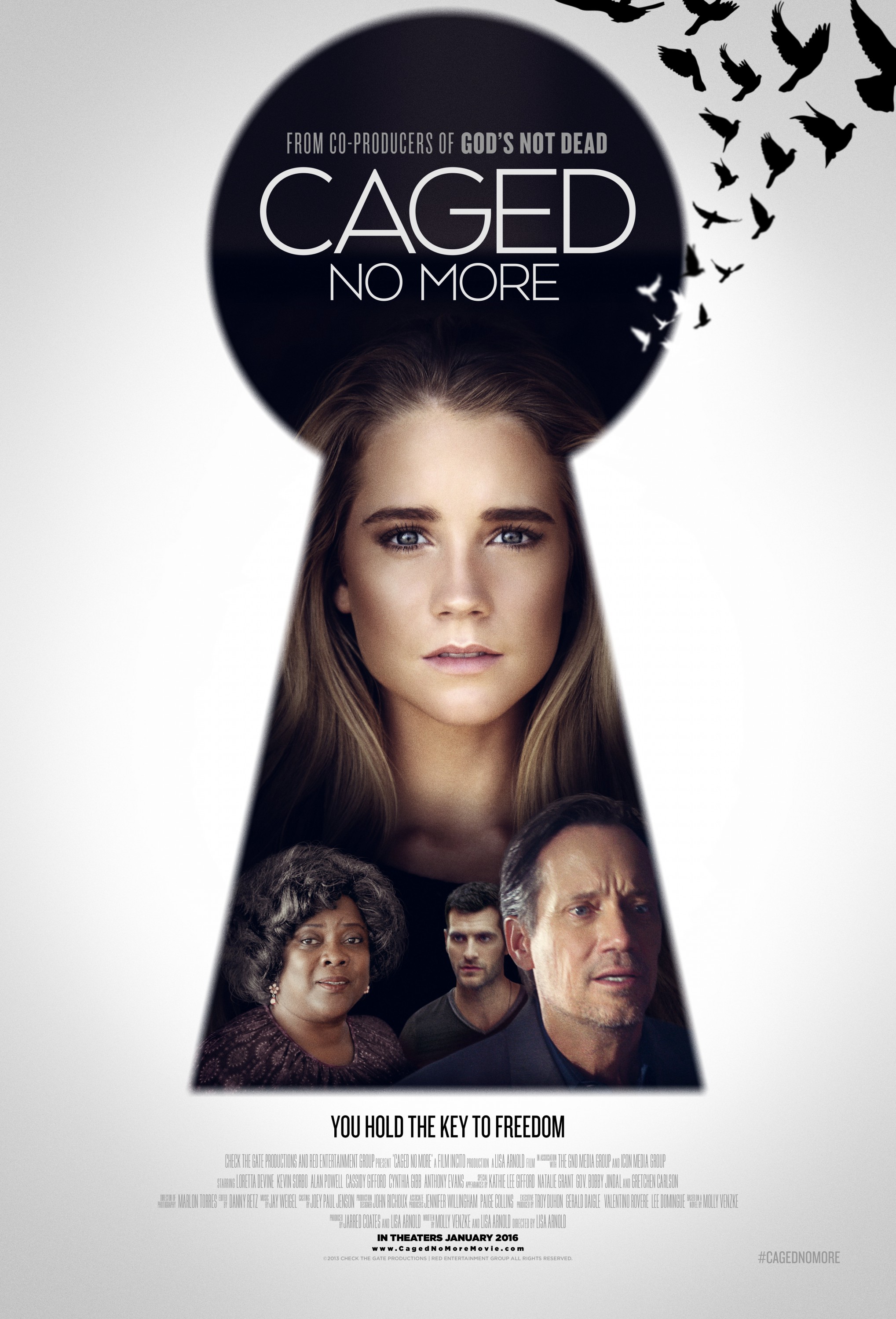 Mega Sized Movie Poster Image for Caged No More 
