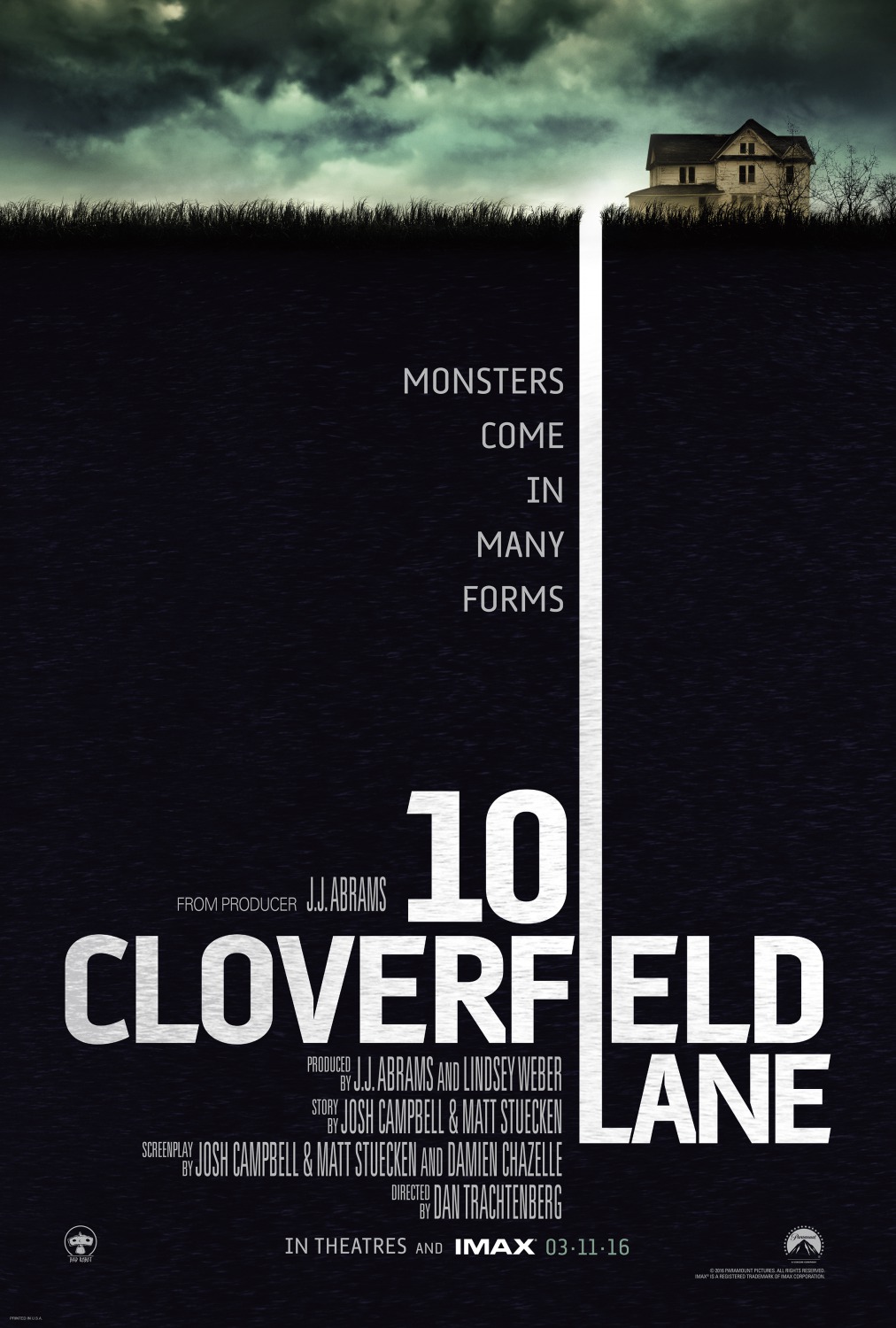 Extra Large Movie Poster Image for 10 Cloverfield Lane (#1 of 6)