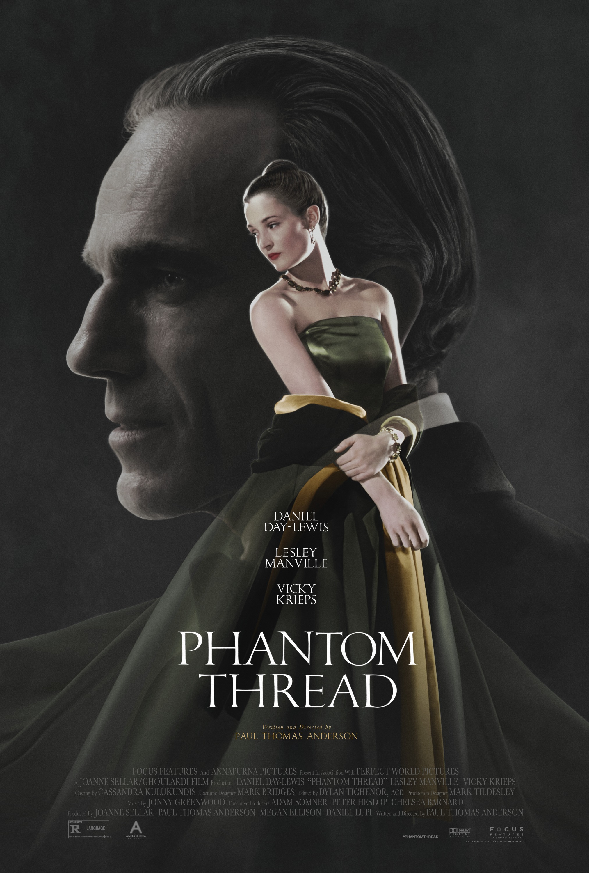 Mega Sized Movie Poster Image for Phantom Thread (#2 of 4)