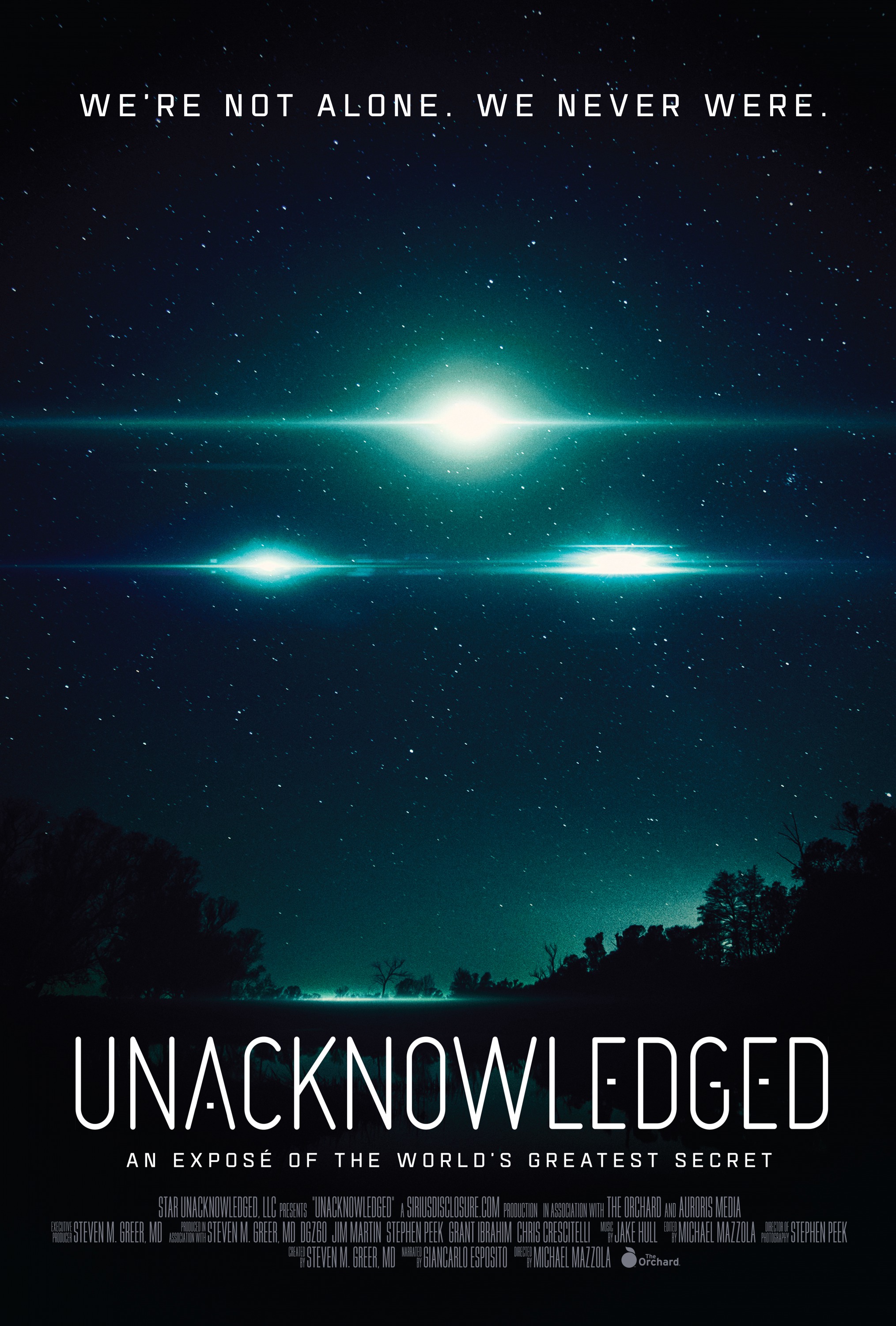 Mega Sized Movie Poster Image for Unacknowledged 