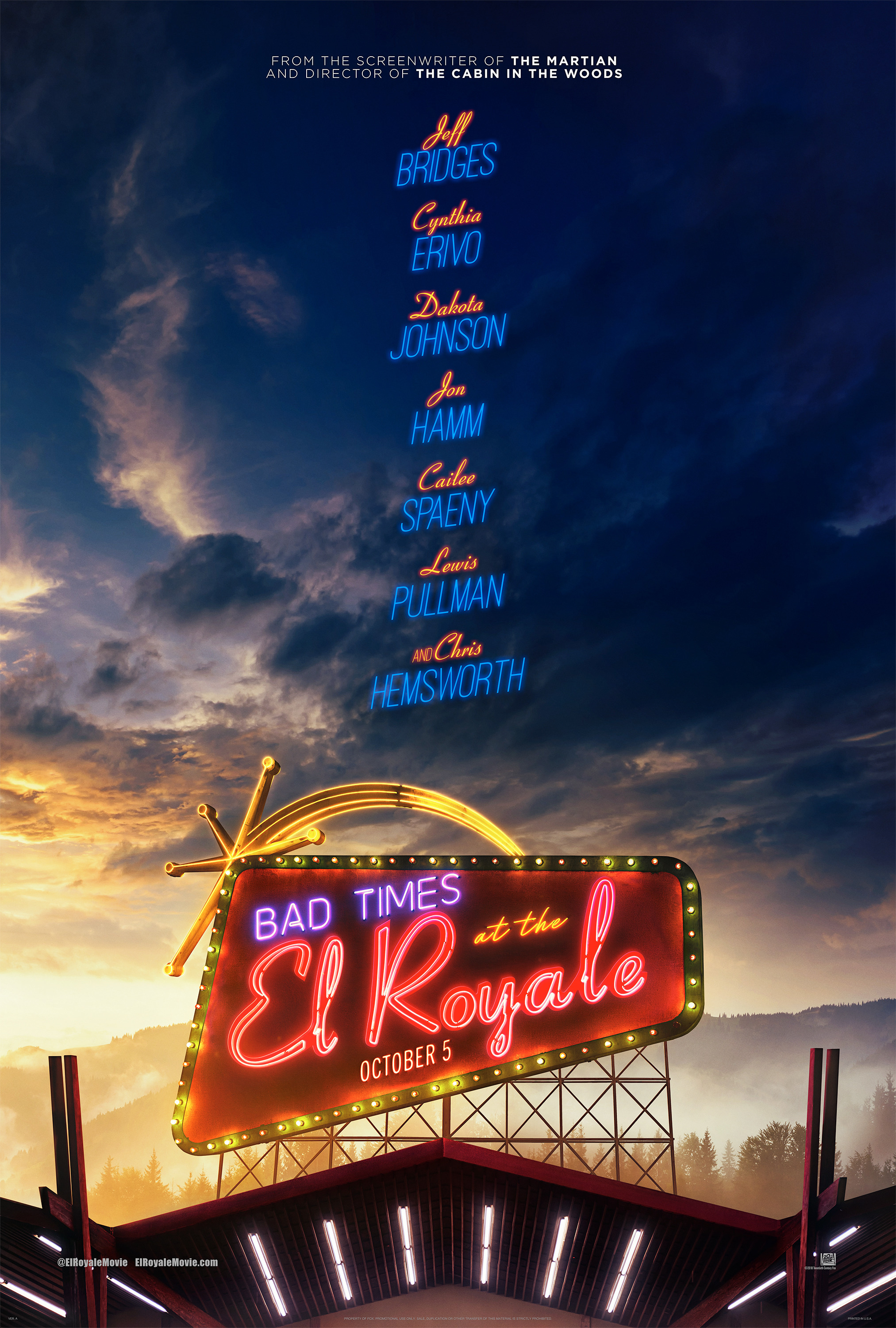 Mega Sized Movie Poster Image for Bad Times at the El Royale (#1 of 18)