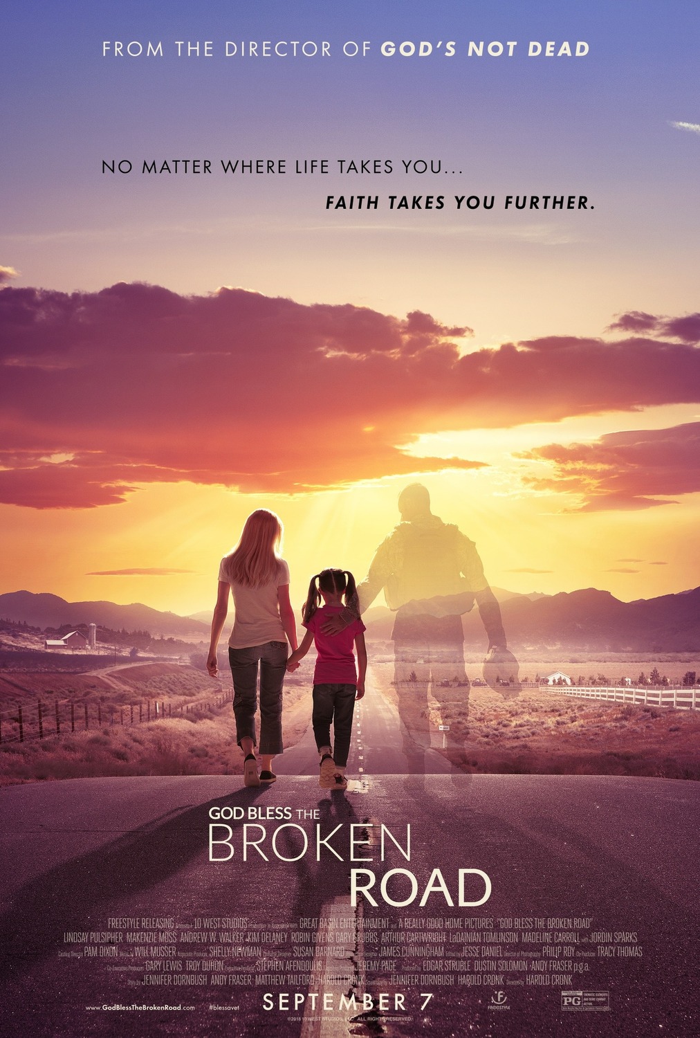 Extra Large Movie Poster Image for God Bless the Broken Road 