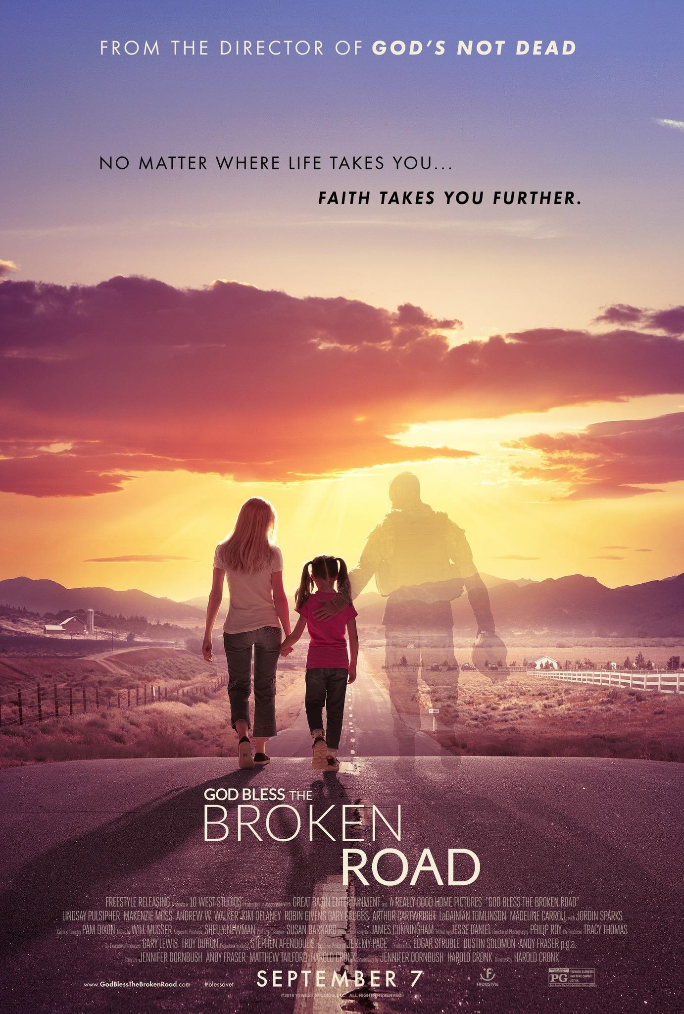 Mega Sized Movie Poster Image for God Bless the Broken Road 