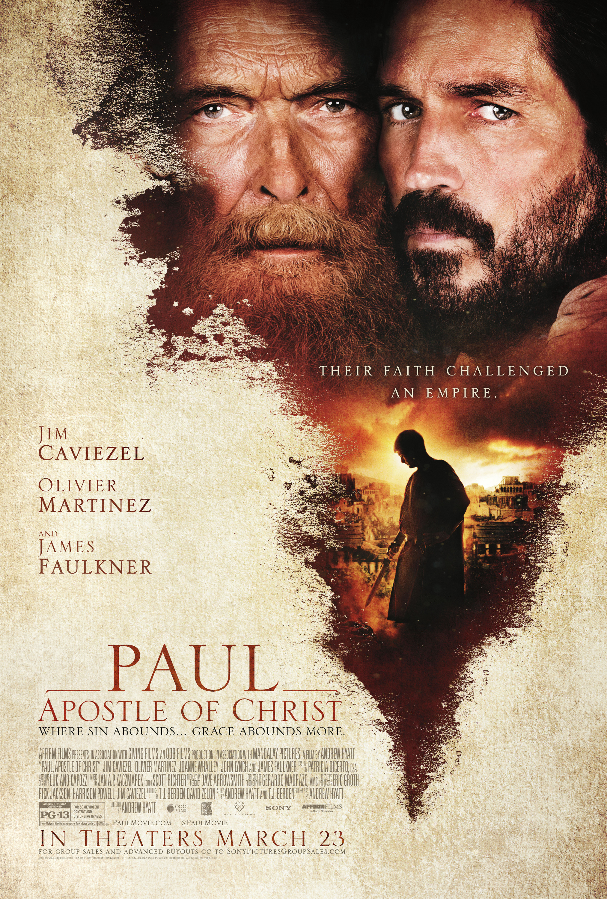 Mega Sized Movie Poster Image for Paul, Apostle of Christ 