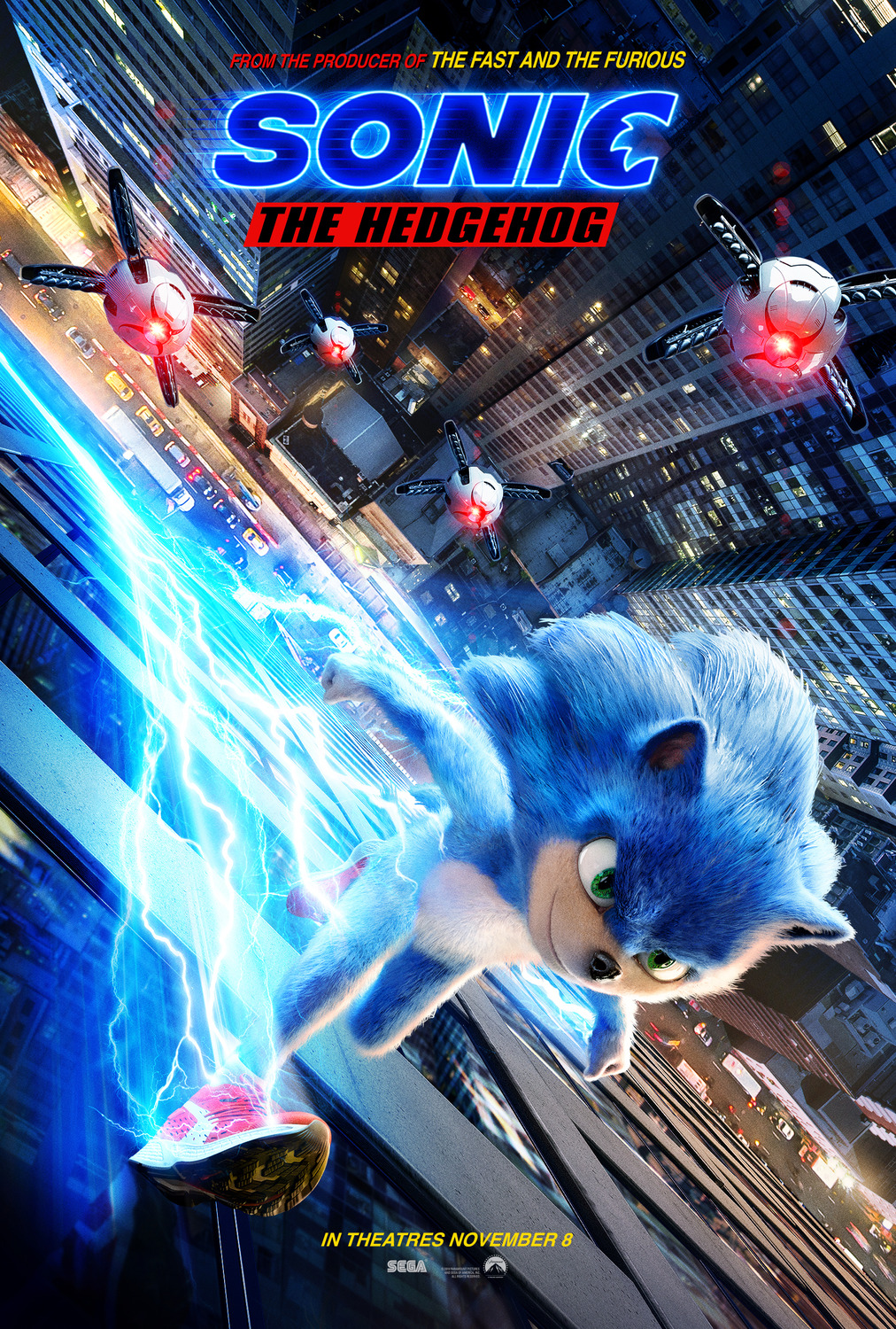 Extra Large Movie Poster Image for Sonic the Hedgehog (#2 of 28)