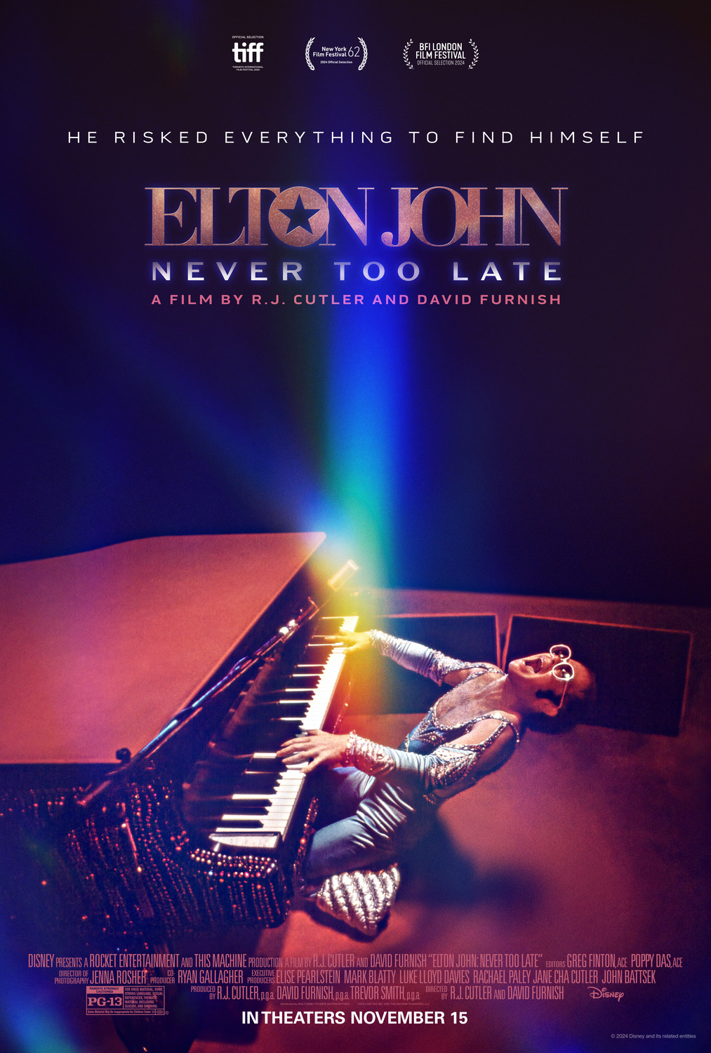 Extra Large Movie Poster Image for Elton John: Never Too Late 