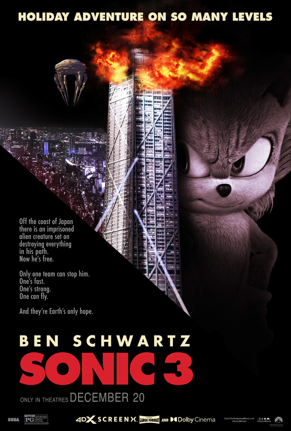 Extra Large Movie Poster Image for Sonic the Hedgehog 3 (#38 of 44)