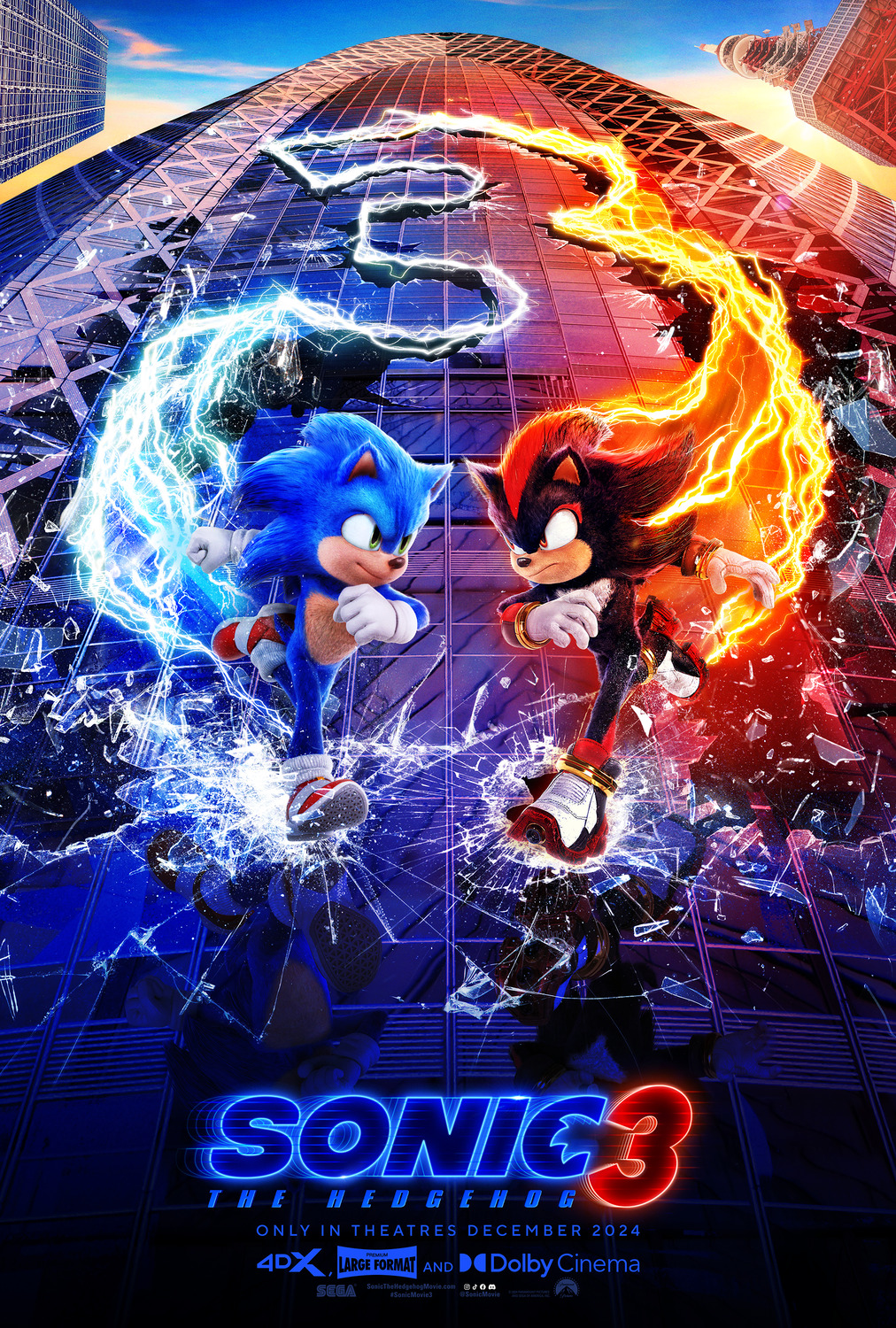 Extra Large Movie Poster Image for Sonic the Hedgehog 3 