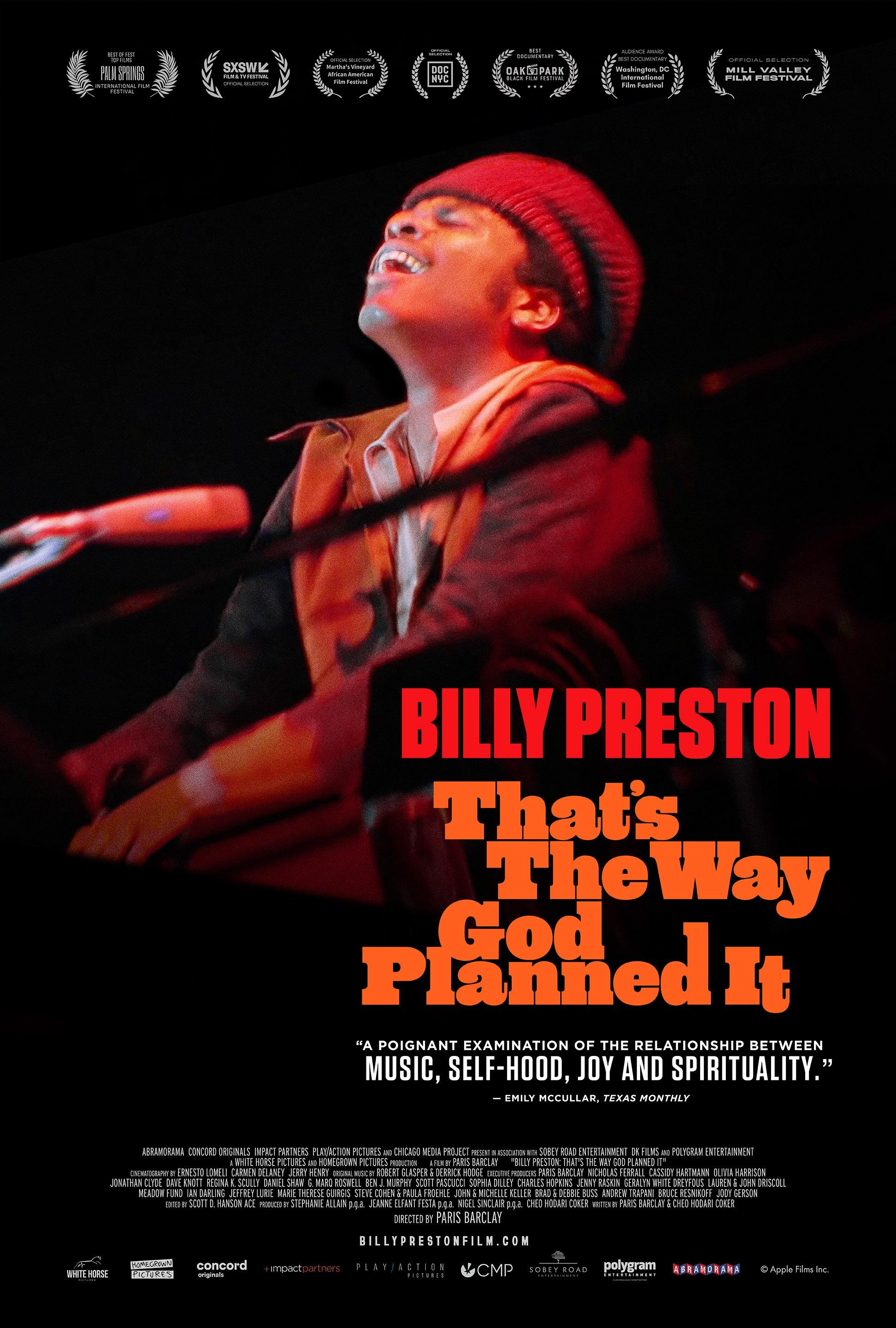 Mega Sized Movie Poster Image for Billy Preston: That's the Way God Planned It 