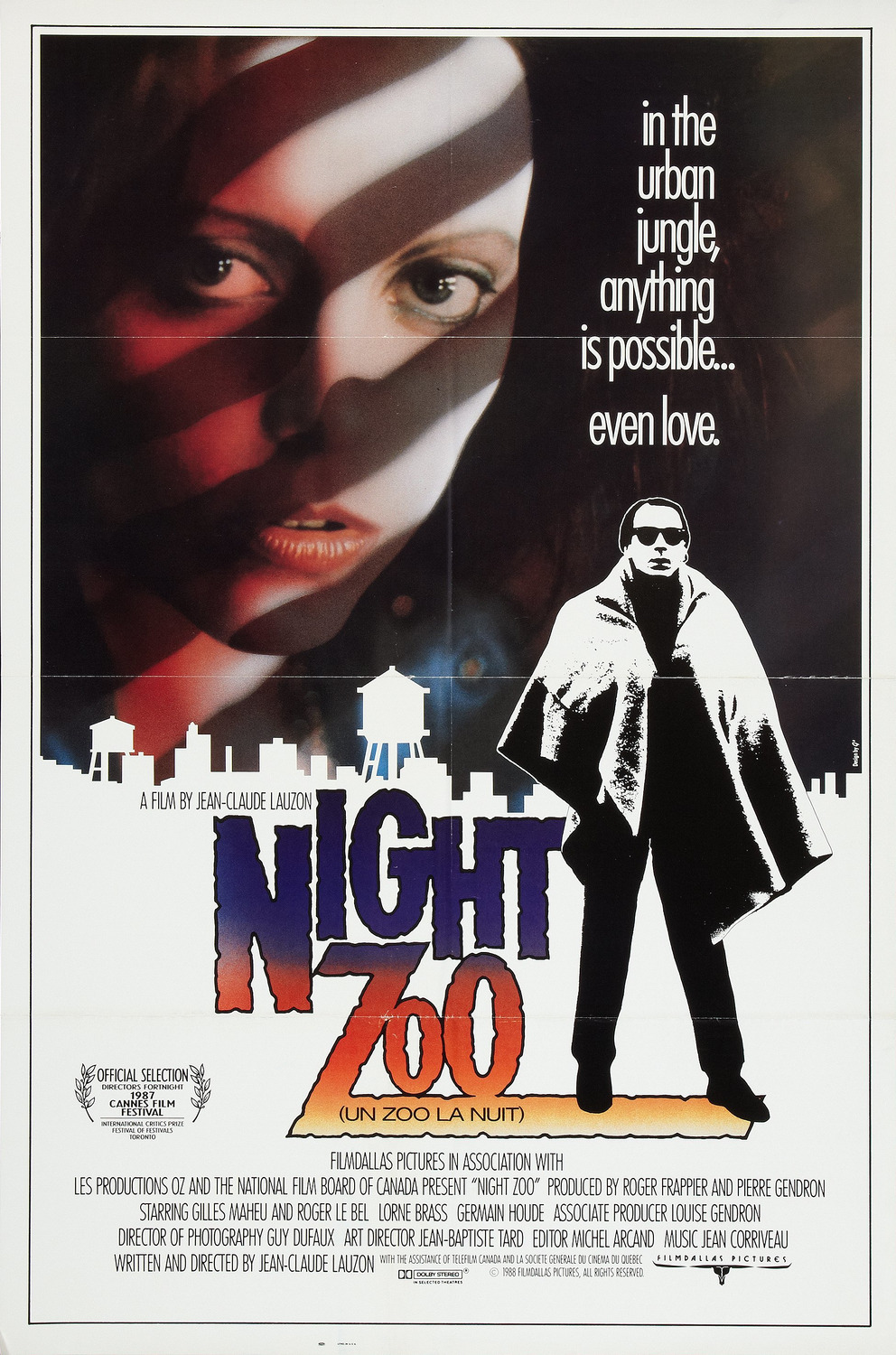 Extra Large Movie Poster Image for Un zoo la nuit (#2 of 2)