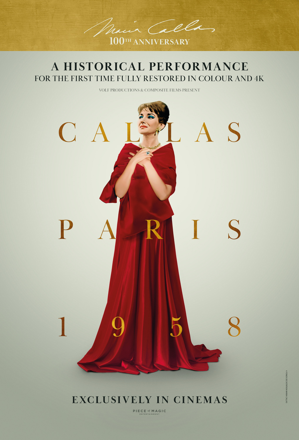 Extra Large Movie Poster Image for Callas Paris 1958 