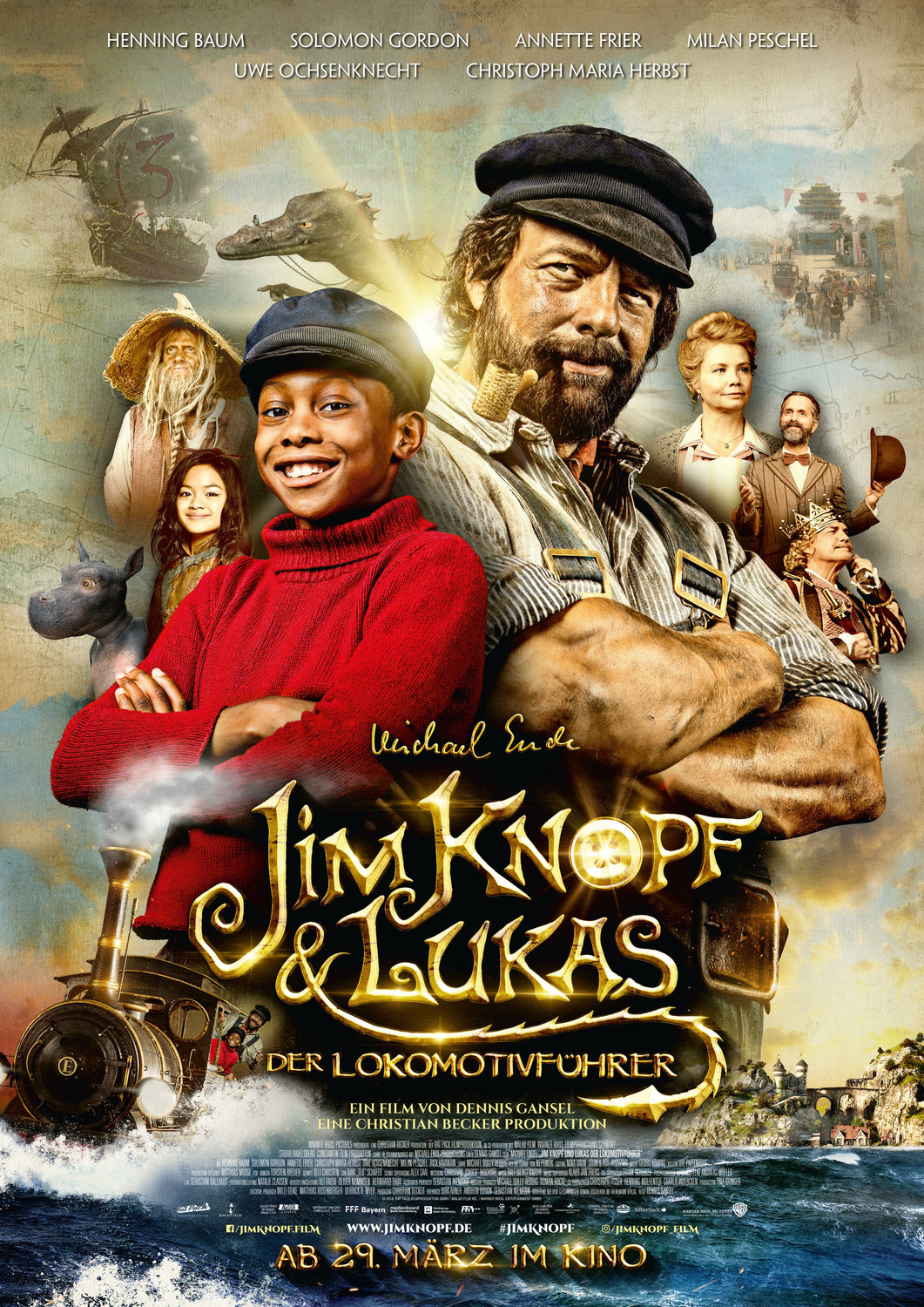 Extra Large Movie Poster Image for Jim Knopf und Lukas der Lokomotivführer (#1 of 9)