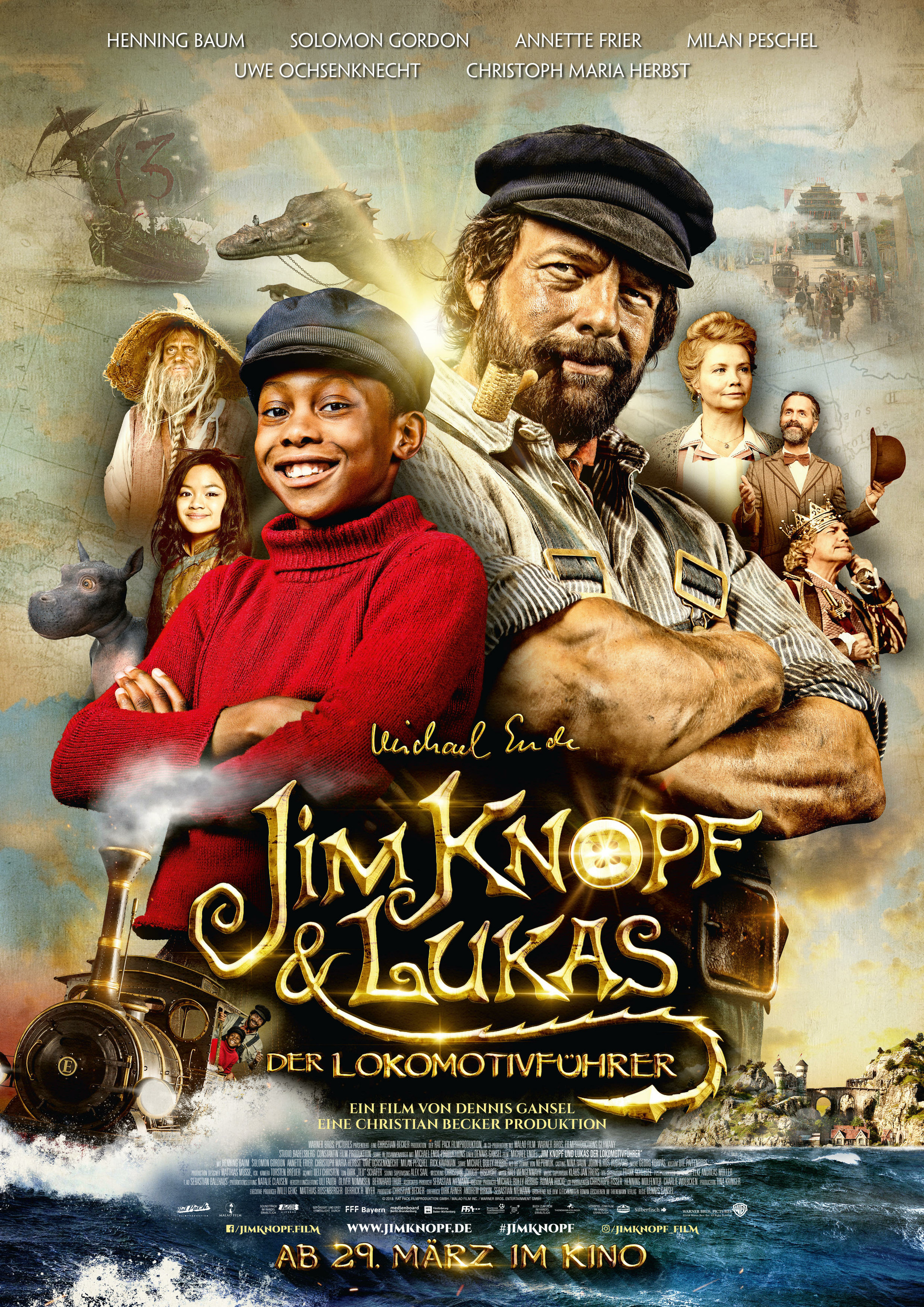 Mega Sized Movie Poster Image for Jim Knopf und Lukas der Lokomotivführer (#1 of 9)