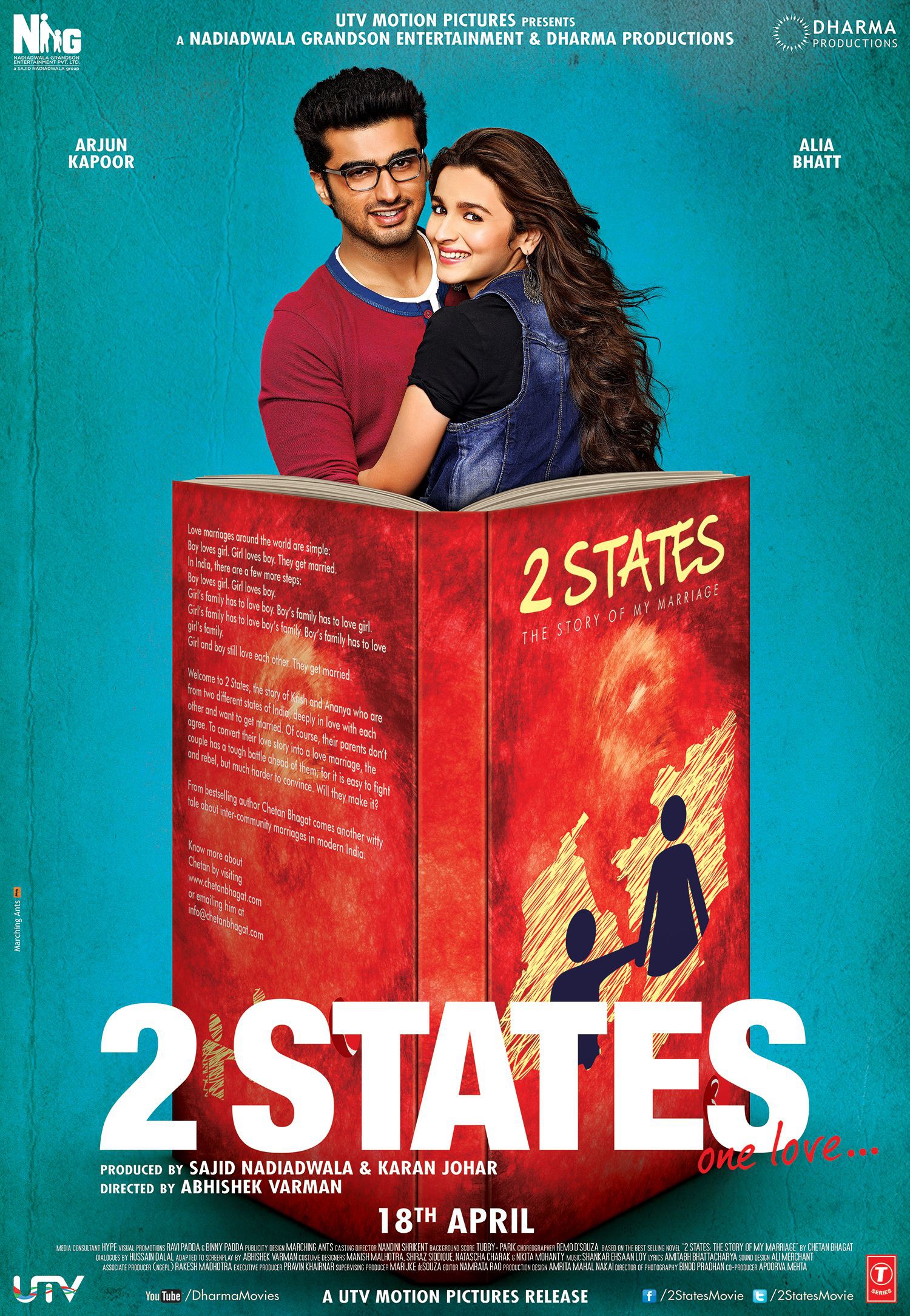 Mega Sized Movie Poster Image for 2 States (#4 of 8)