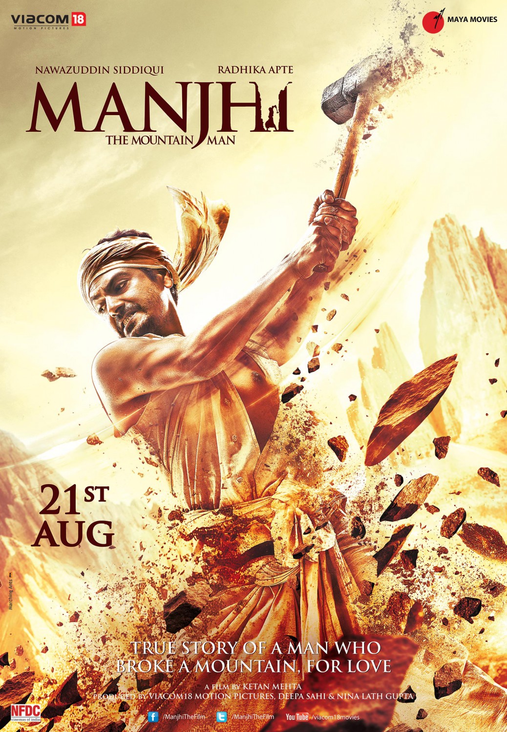 Extra Large Movie Poster Image for Manjhi: The Mountain Man (#2 of 2)