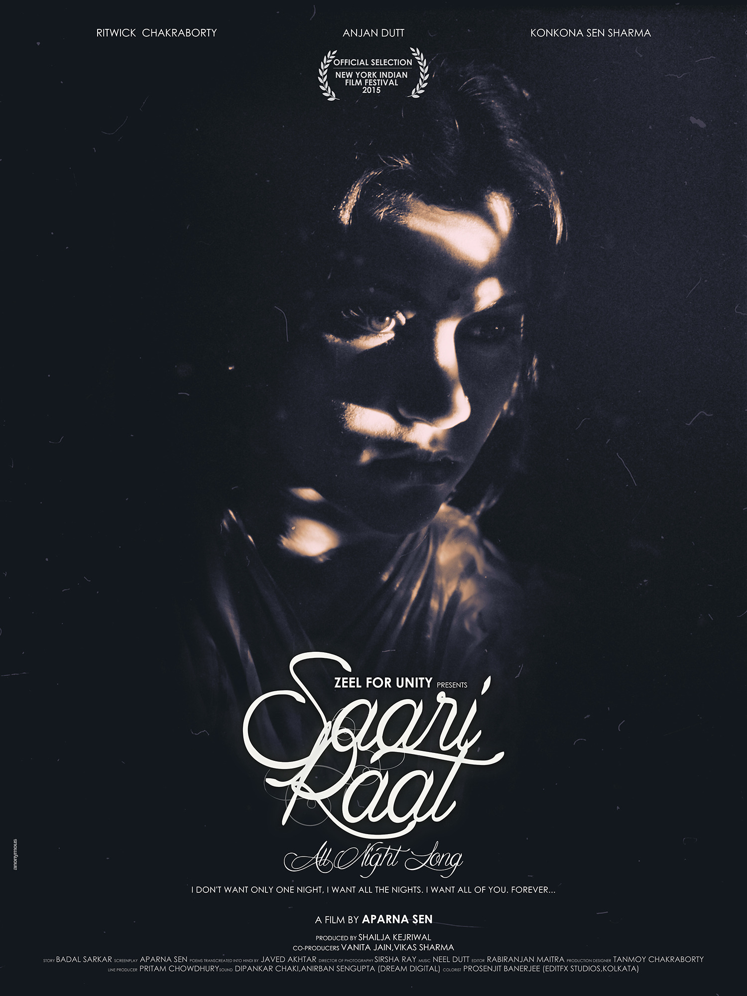 Mega Sized Movie Poster Image for Saari Raat (#2 of 2)