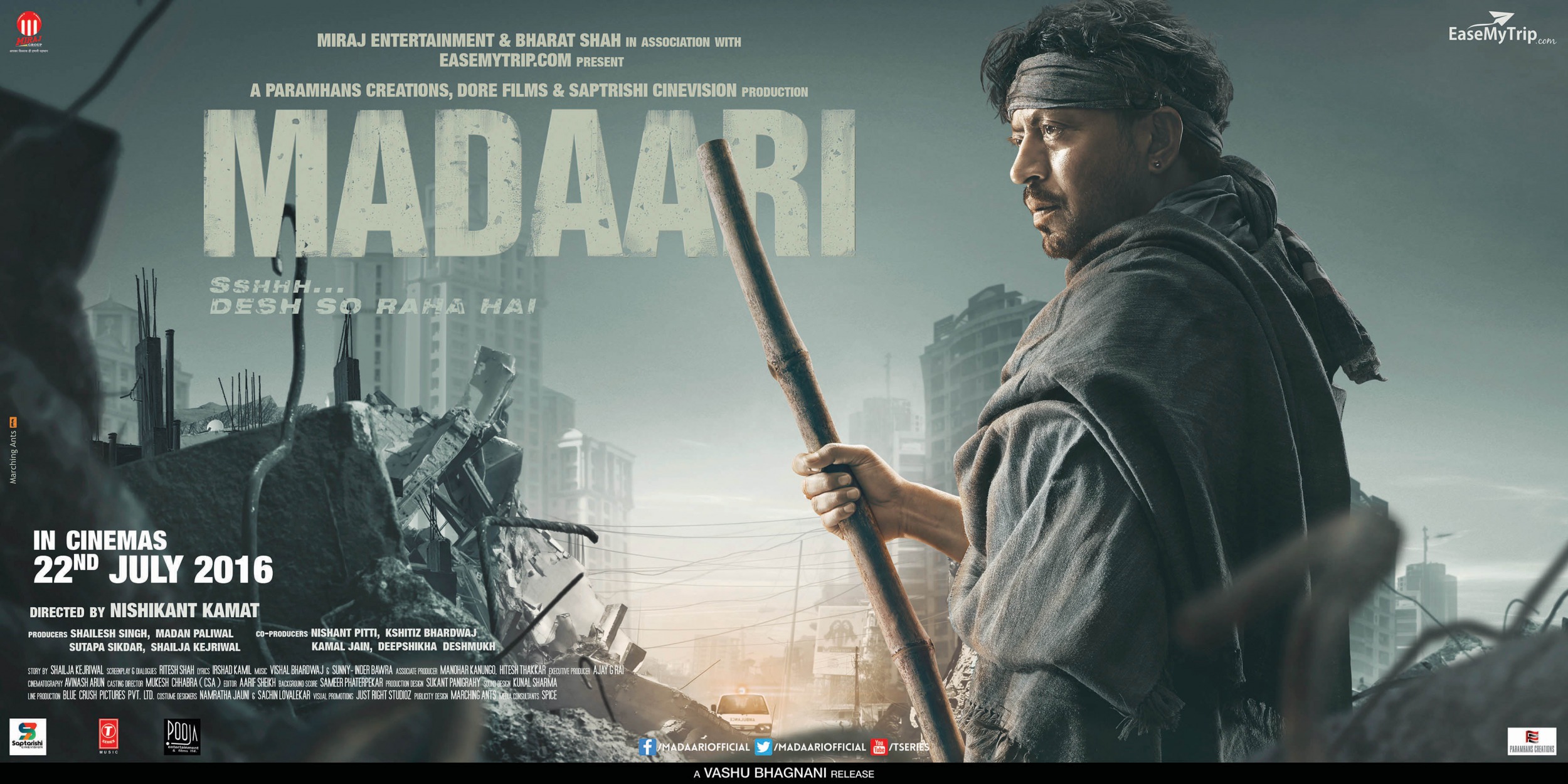 Mega Sized Movie Poster Image for Madaari (#1 of 5)