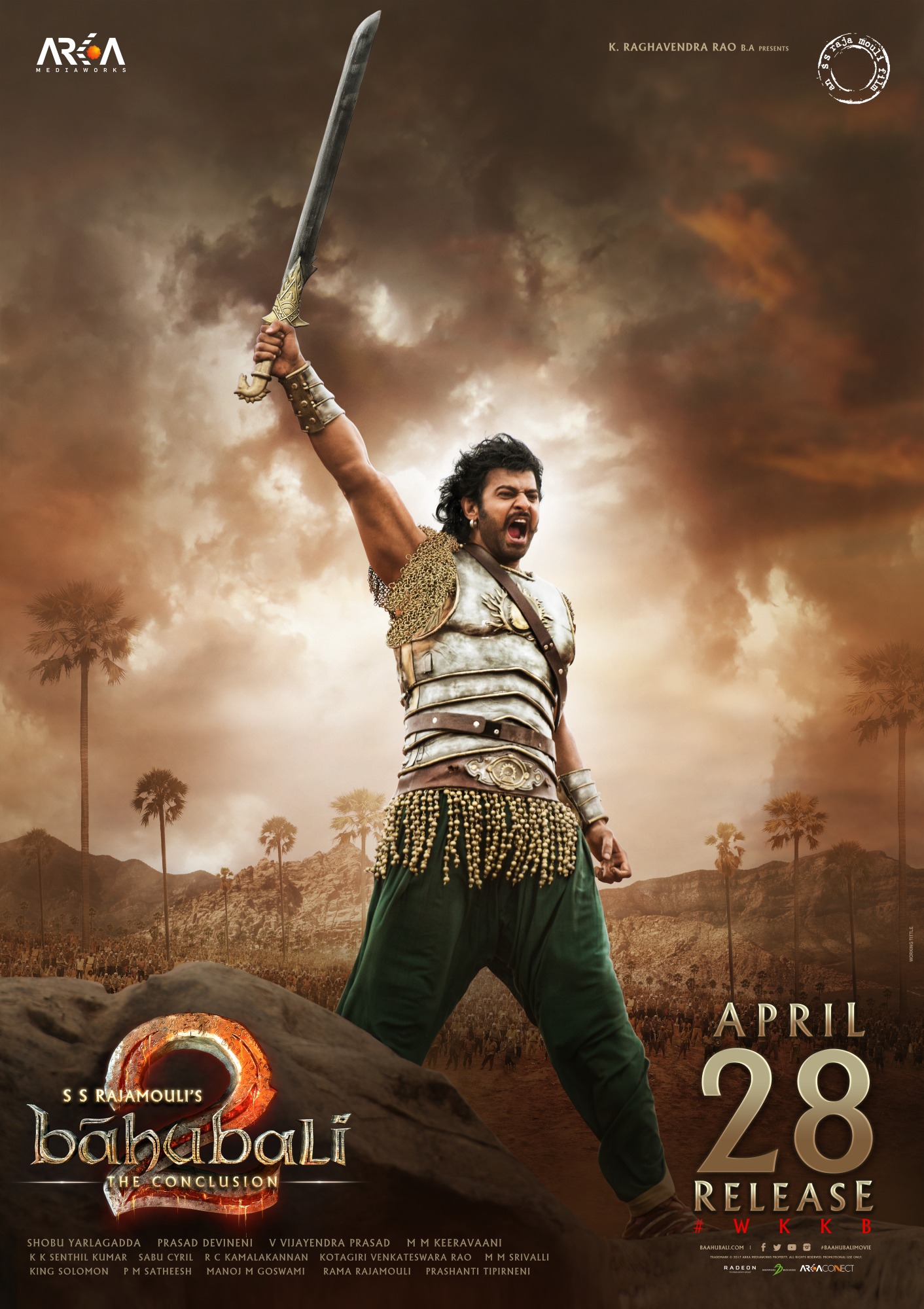 Mega Sized Movie Poster Image for Baahubali 2: The Conclusion (#11 of 12)