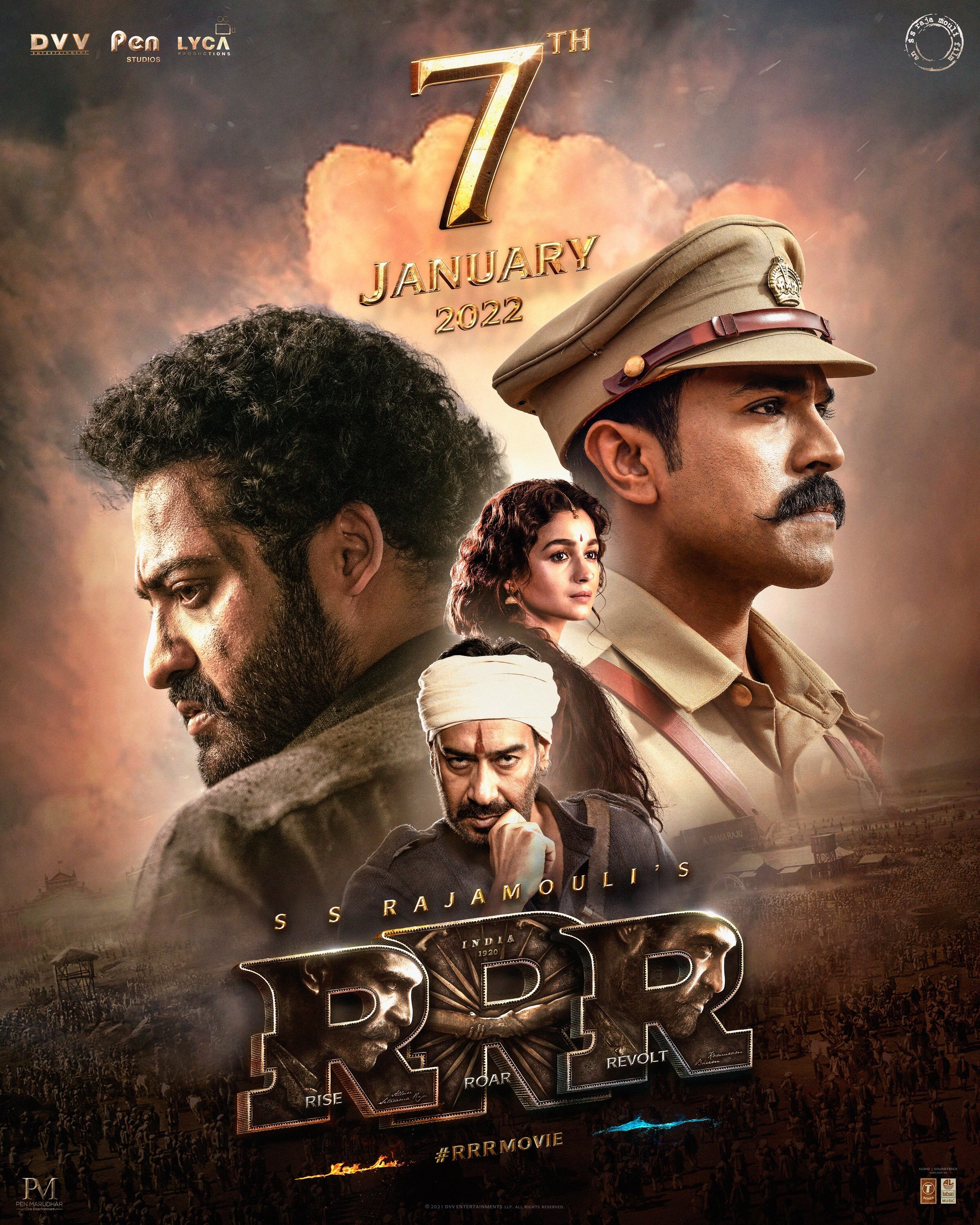 Mega Sized Movie Poster Image for RRR 