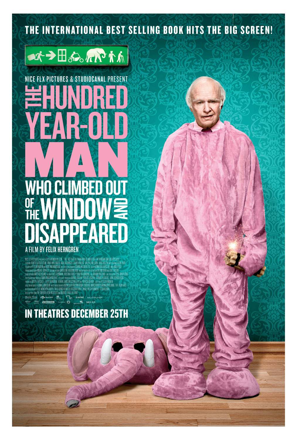 Extra Large Movie Poster Image for Hundraåringen som klev ut genom fönstret och försvann (#3 of 3)