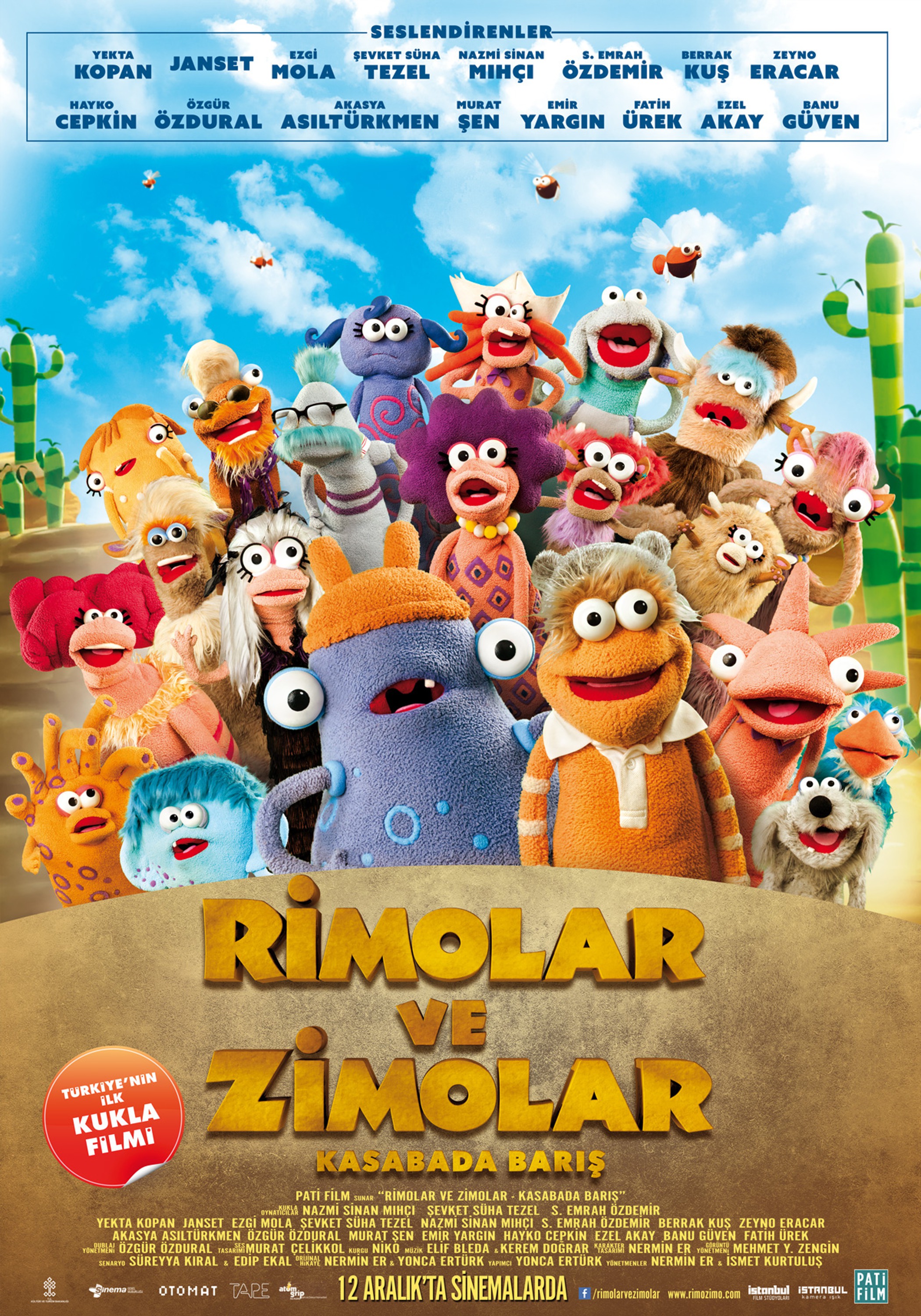 Mega Sized Movie Poster Image for Rimolar ve Zimolar: Kasabada Baris 