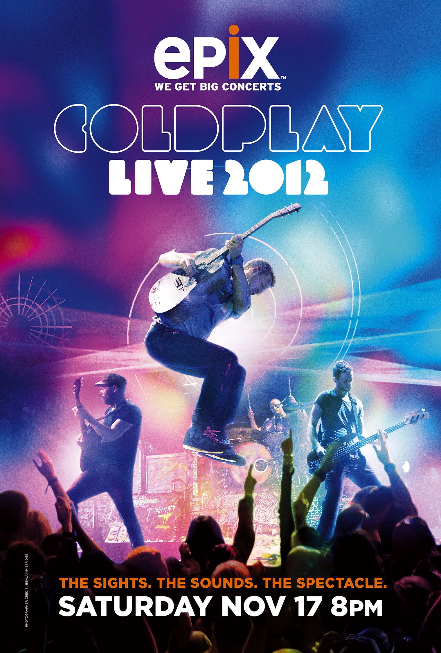 Mega Sized TV Poster Image for Coldplay Live 2012 