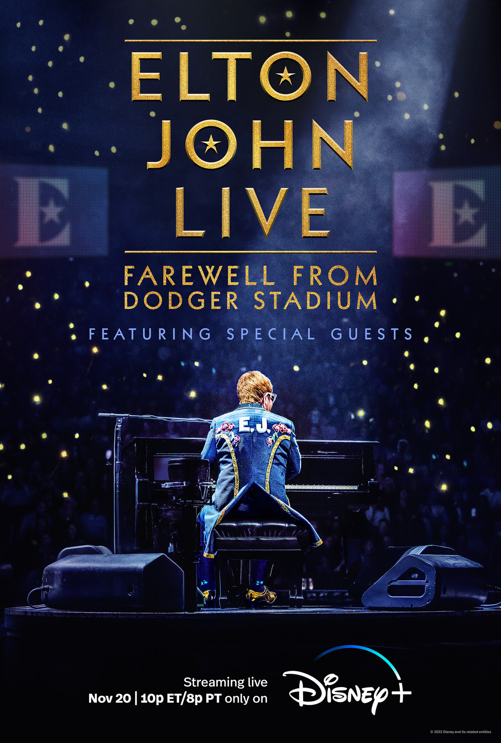 Extra Large TV Poster Image for Elton John Live: Farewell from Dodger Stadium 