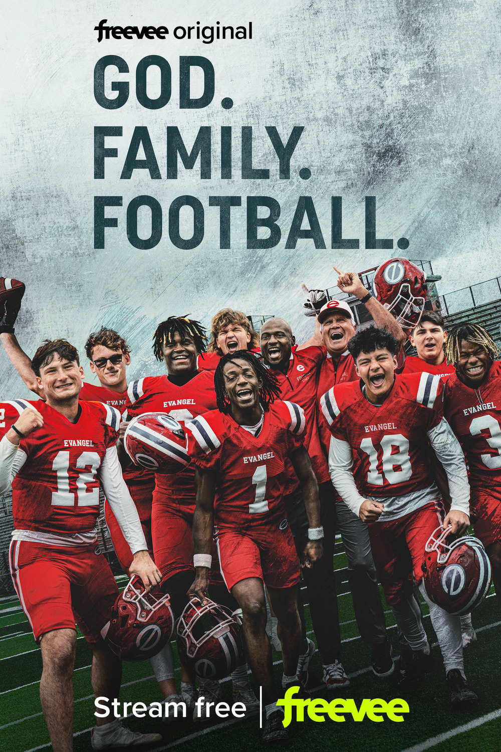 Extra Large TV Poster Image for God. Family. Football. 