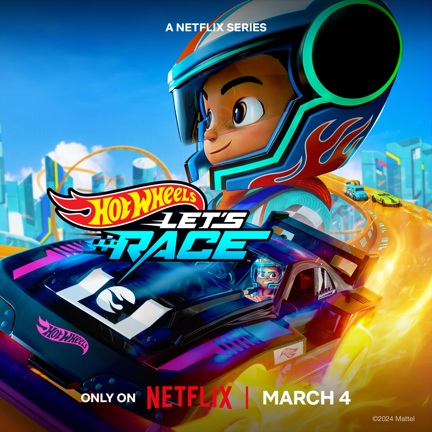 Extra Large TV Poster Image for Hot Wheels Let's Race 