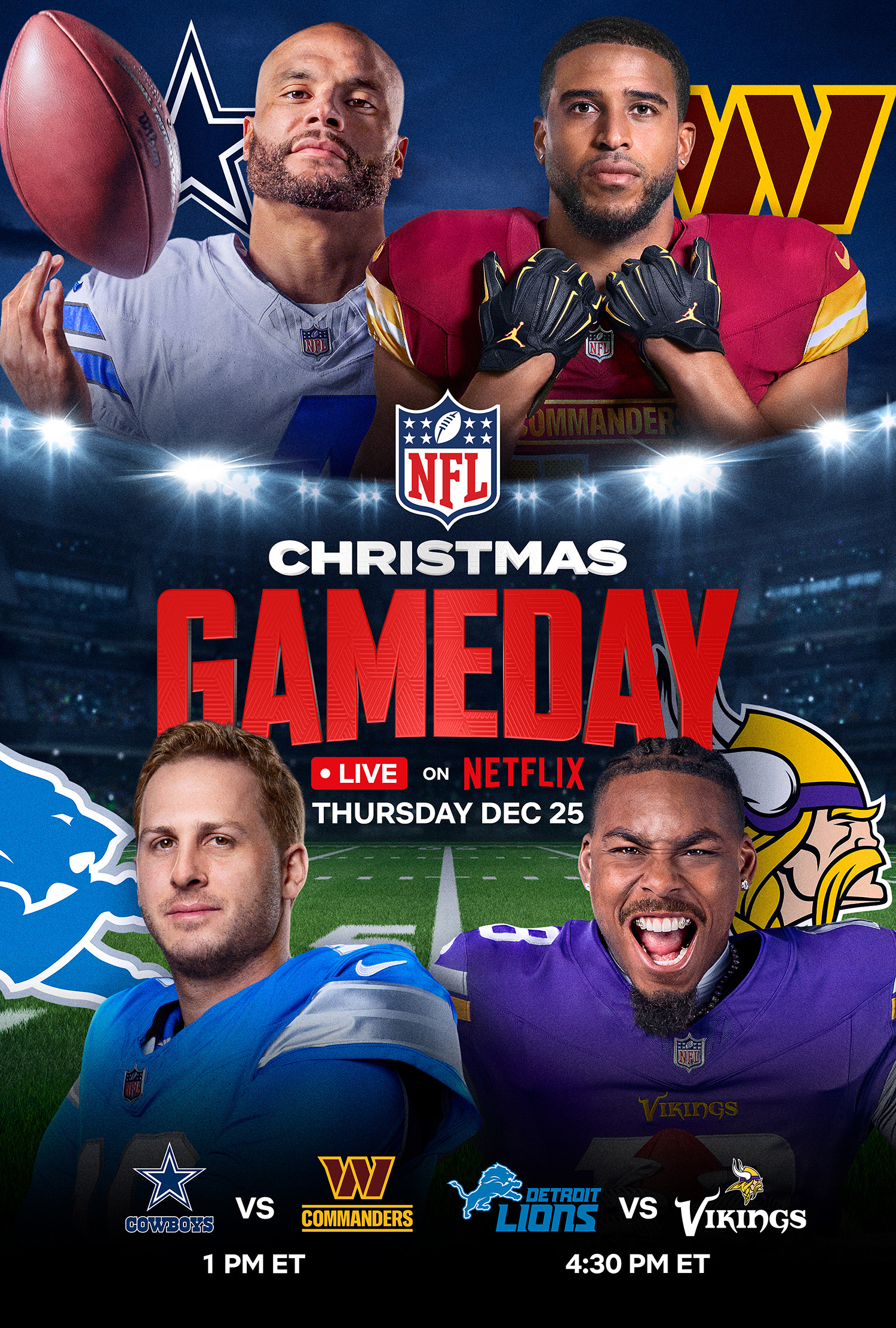 Mega Sized TV Poster Image for NFL Christmas Gameday (#2 of 3)