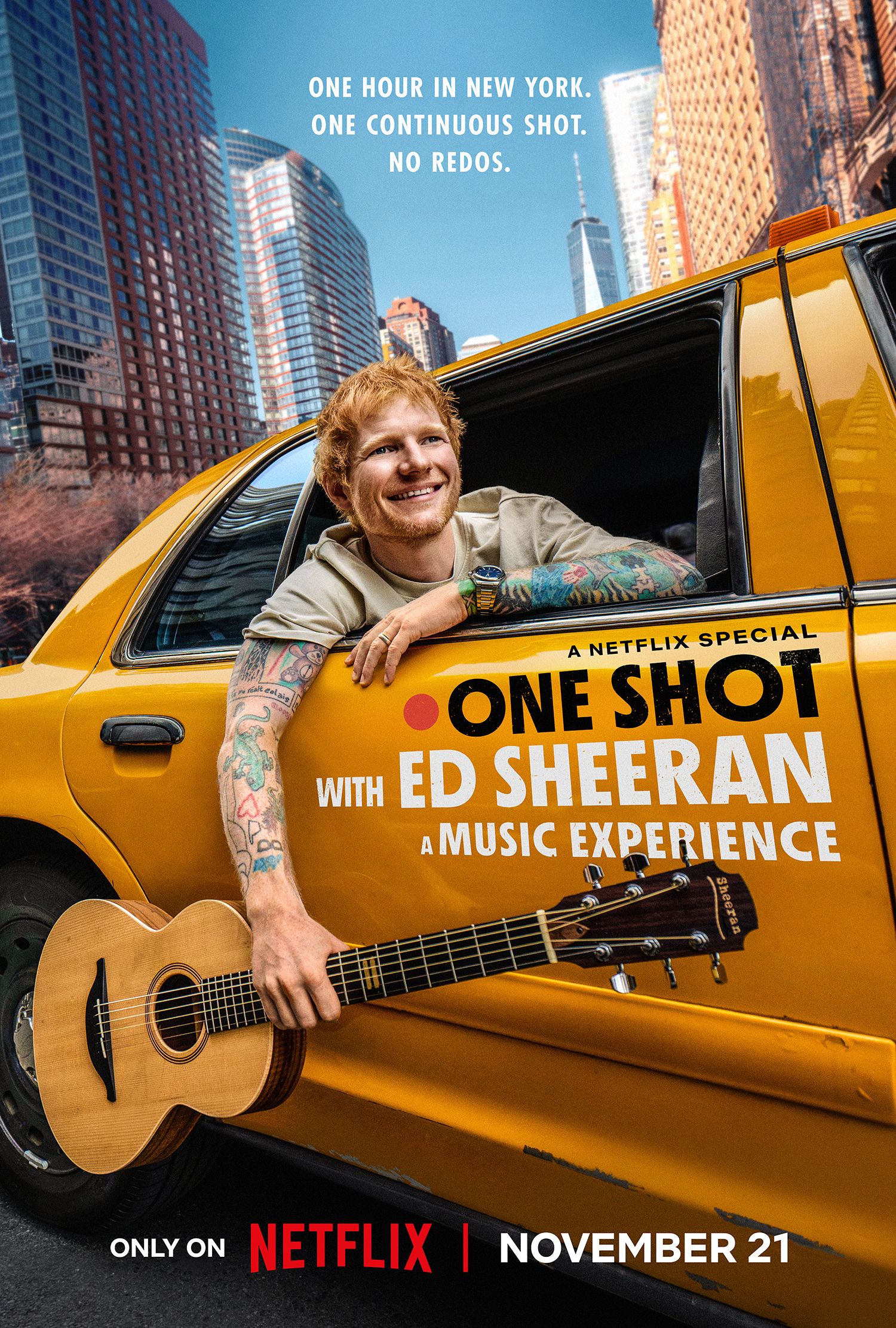 Mega Sized TV Poster Image for One Shot with Ed Sheeran: A Music Experience 