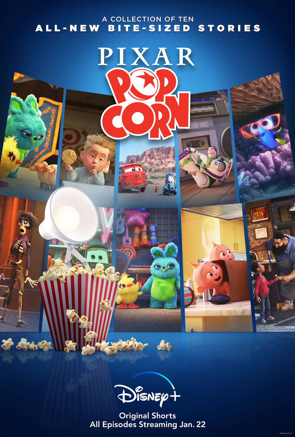 Extra Large TV Poster Image for Pixar Popcorn 