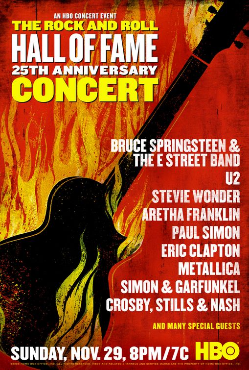 The Rock and Roll Hall of Fame 25th Anniversary Concert Movie Poster