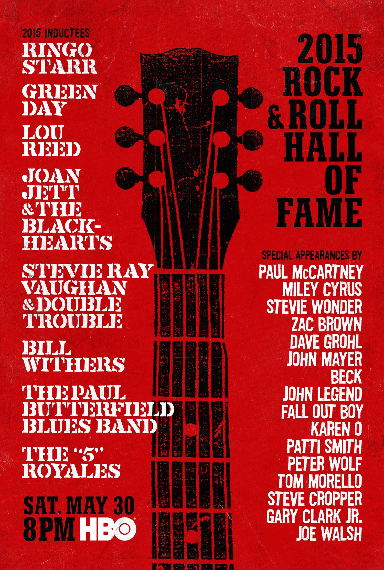 Mega Sized TV Poster Image for 2015 Rock & Roll Hall of Fame 